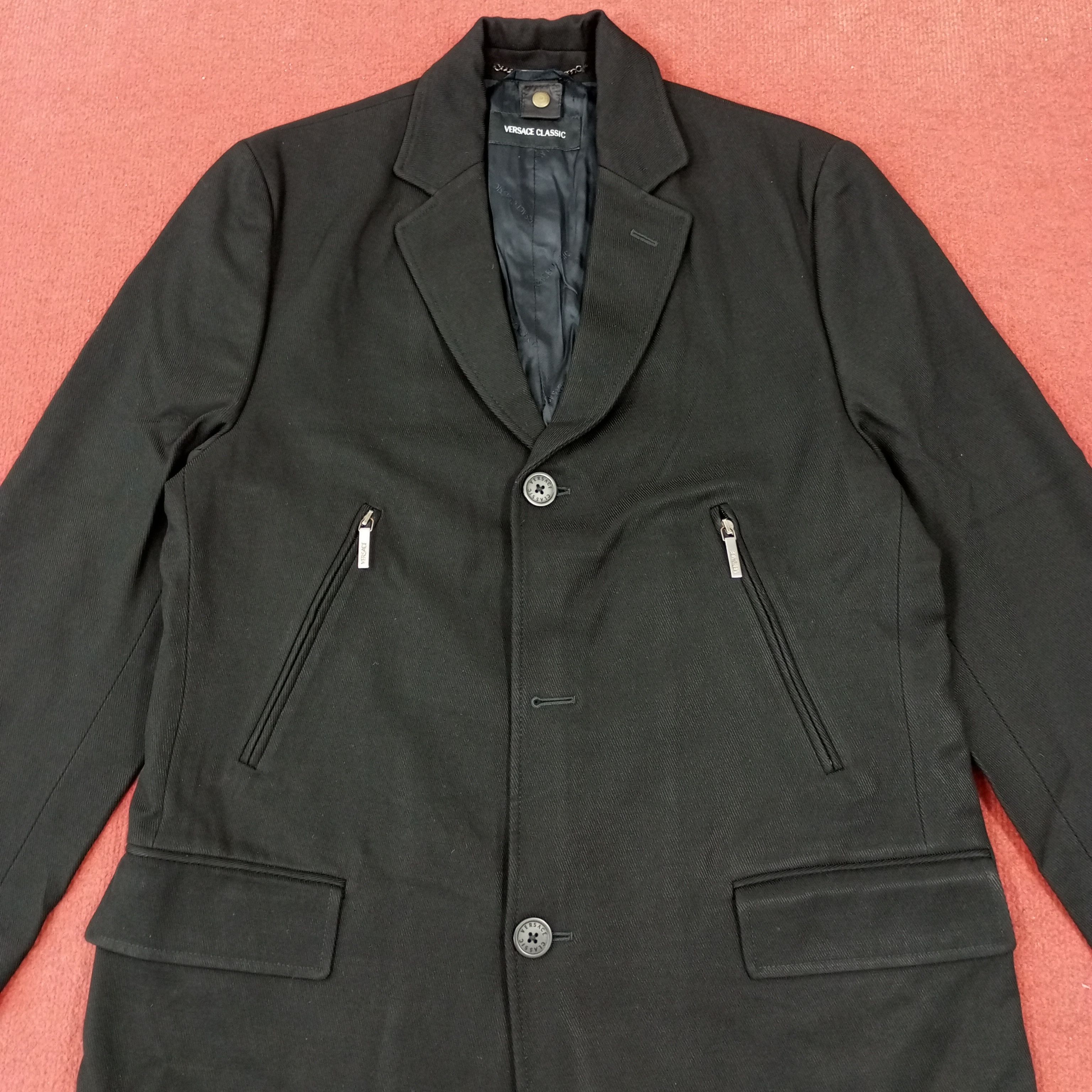 Versace × Vintage Versace Classic Fashion Brand Long Jacket Size US M / EU 48-50 / 2 - 2 Thumbnail