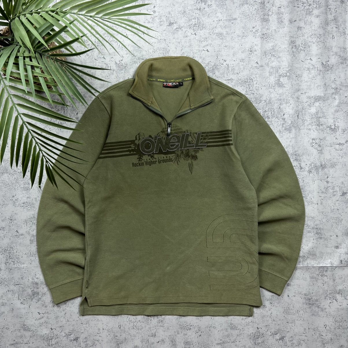 O'Neill 00s O’neill Vintage Y2K Surf Style Embroidered Logo 1/4 Zip Size US L / EU 52-54 / 3 - 1 Thumbnail