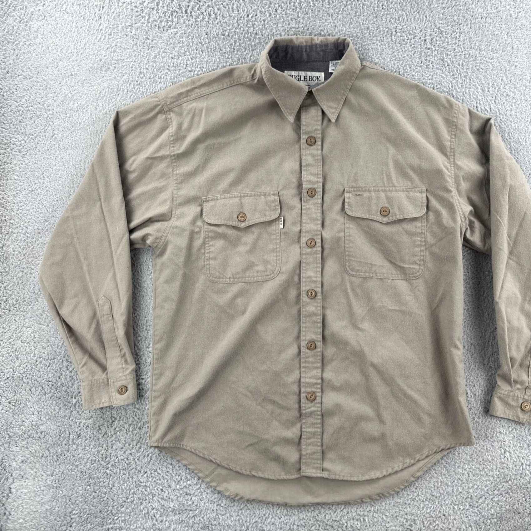 Bugle Boy VINTAGE Bugle Boy Shirt Mens Size L Brown Long Sleeve Button-Up 90s Y2K EUC Size US L / EU 52-54 / 3 - 3 Thumbnail