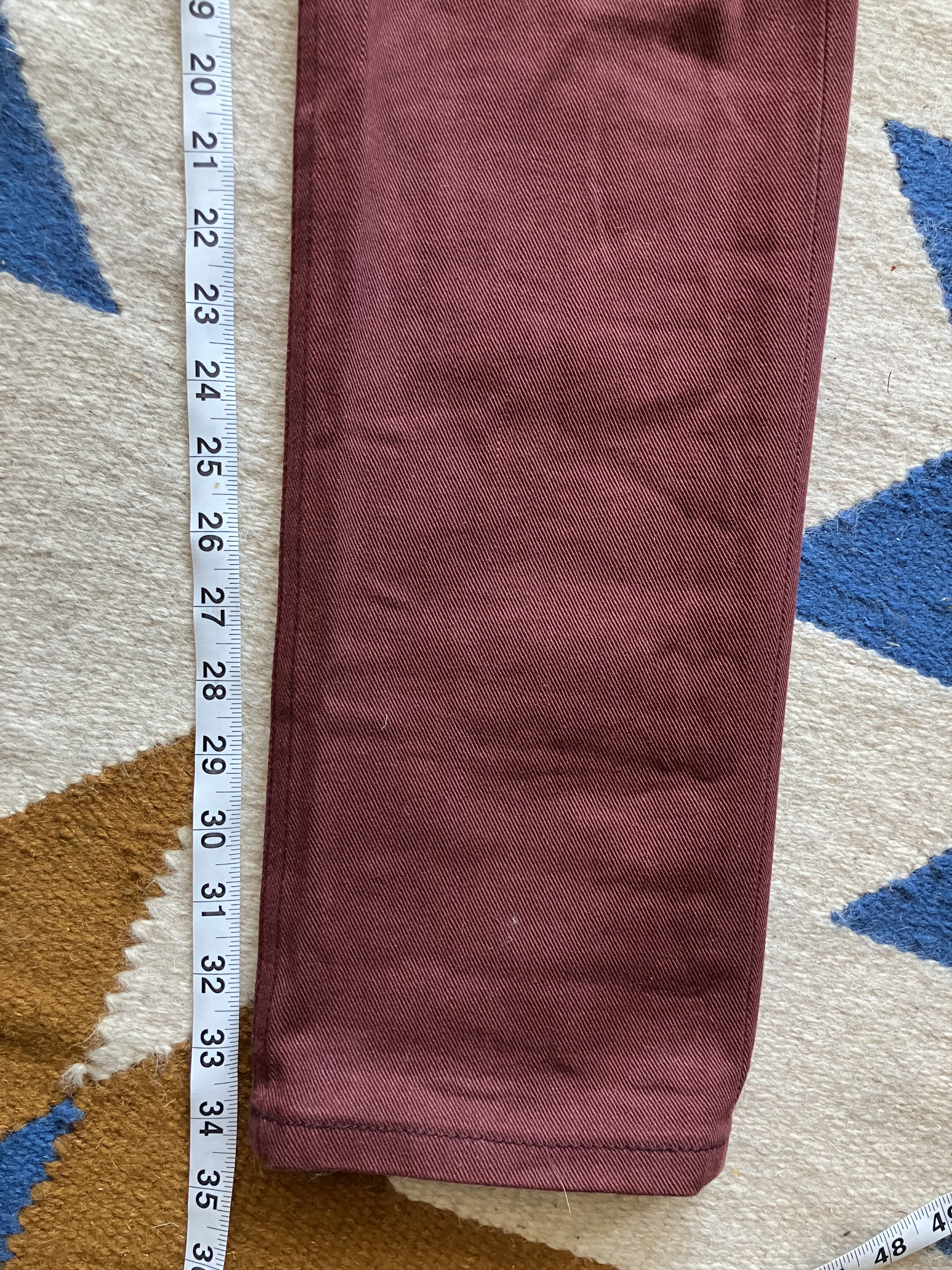 Naked & Famous Naked and Famous Weird Guy - Pomegranate x Brown Selvedge Size US 30 / EU 46 - 7 Thumbnail