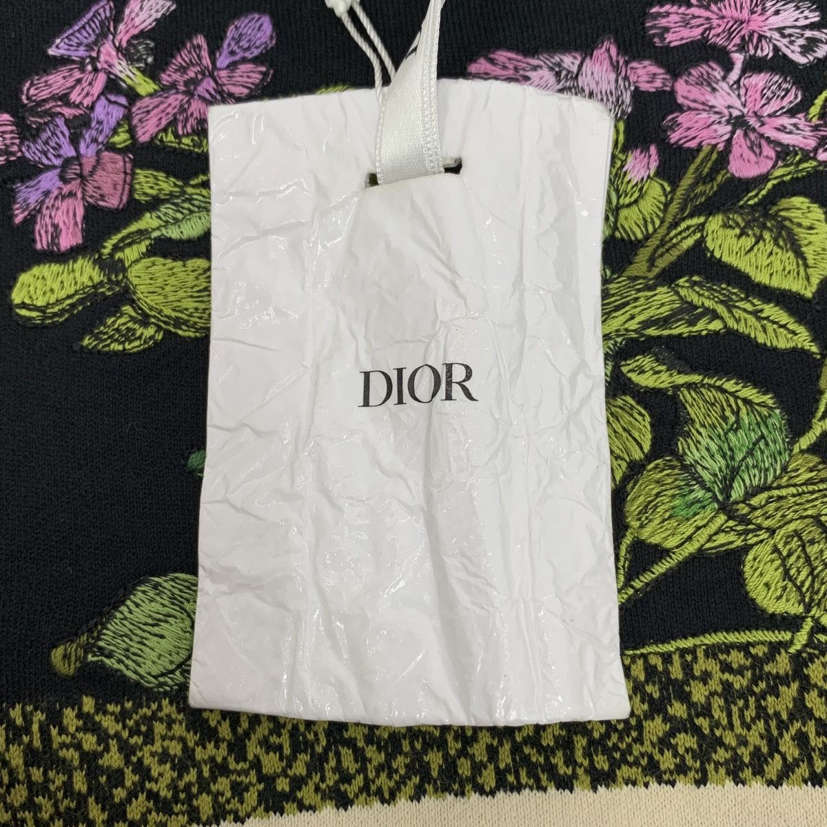 Dior Dior Black Floral Printed Hooded Sweatshirt K26WX Size XS / US 0-2 / IT 36-38 - 7 Thumbnail