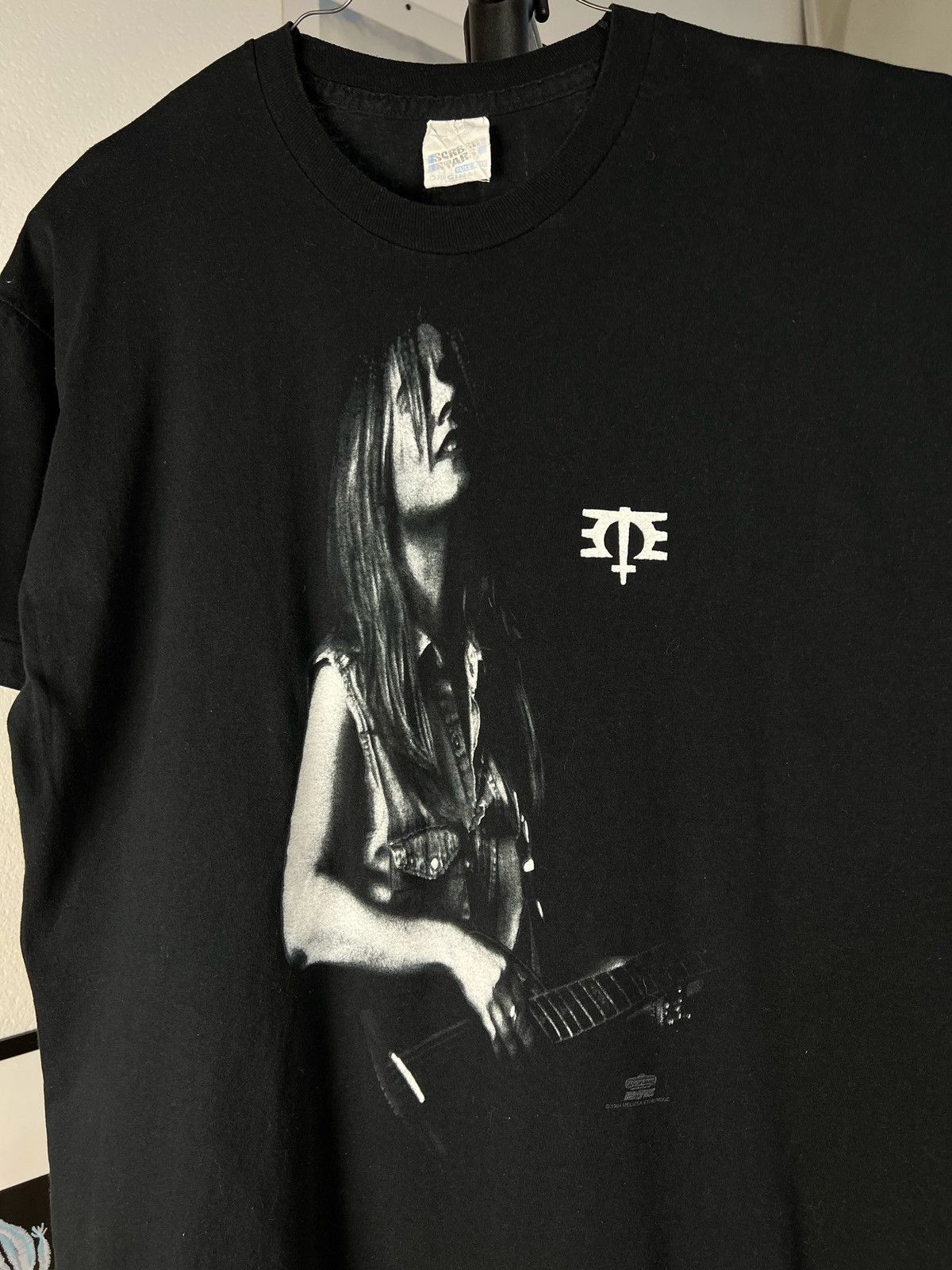 Band Tees × Vintage Vintage 90s Melissa Etheridge Me Live Tour Black Faded Tee Size US XL / EU 56 / 4 - 3 Thumbnail