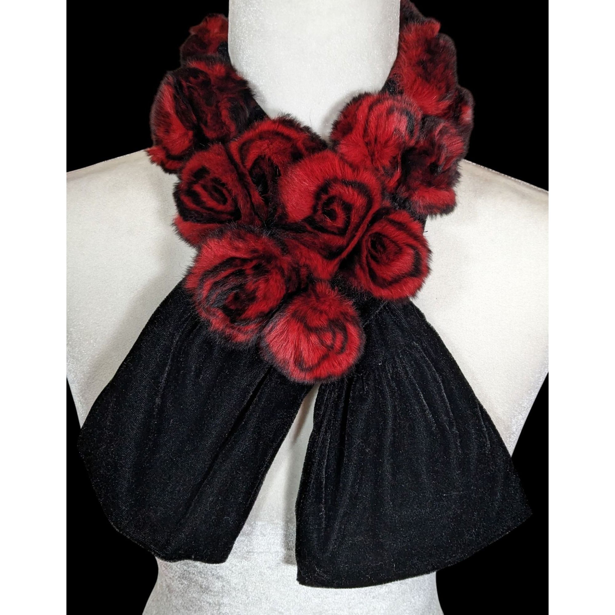Other Gothic Vampire Amelia Rex Rabbit Rosettes Floral Scarf Size ONE SIZE - 2 Thumbnail