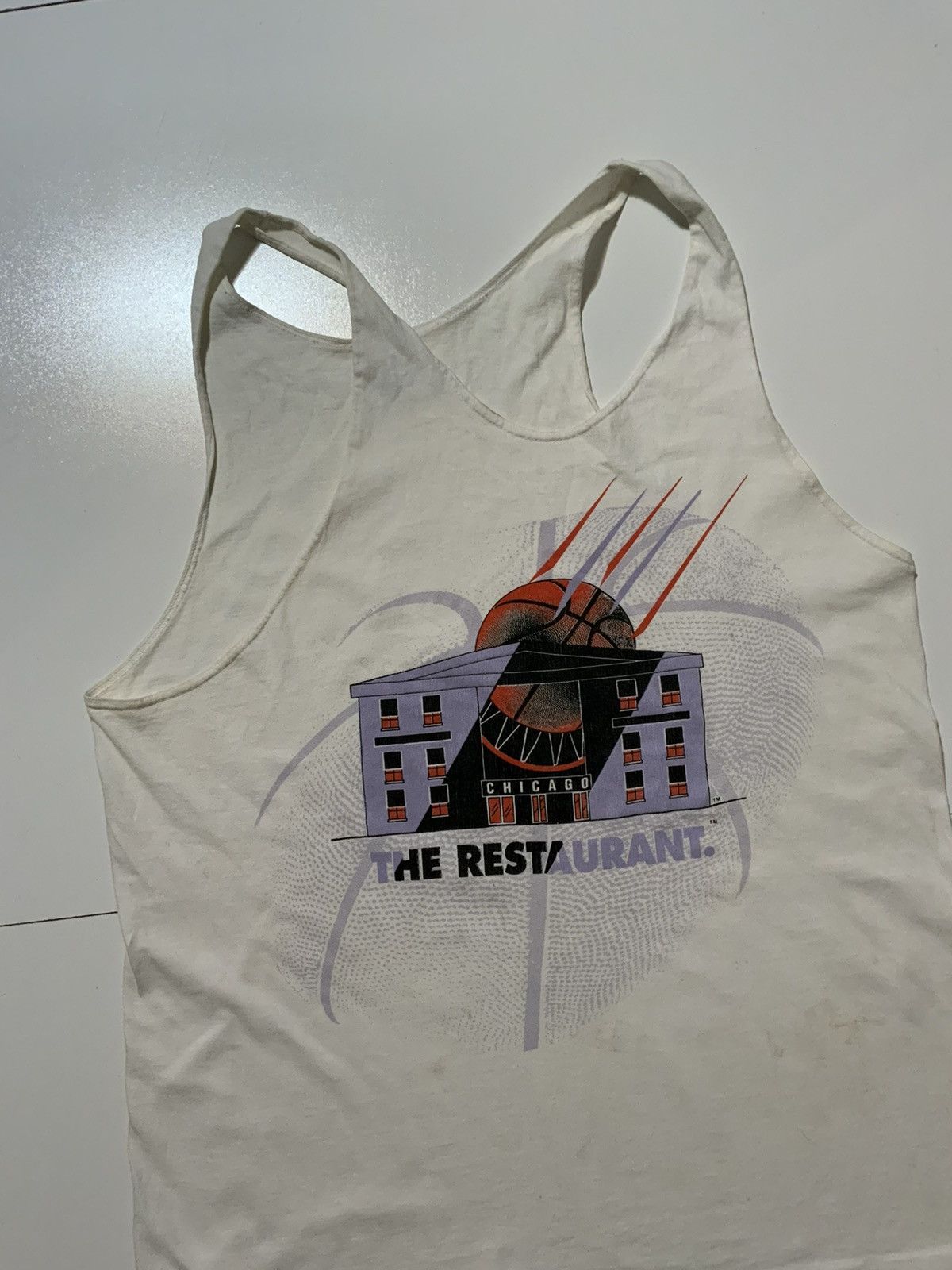 Jordan Brand × Vintage VTG 90s Michael Jordan Chicago The Restaurant Tank Top Shirt Size US L / EU 52-54 / 3 - 4 Thumbnail