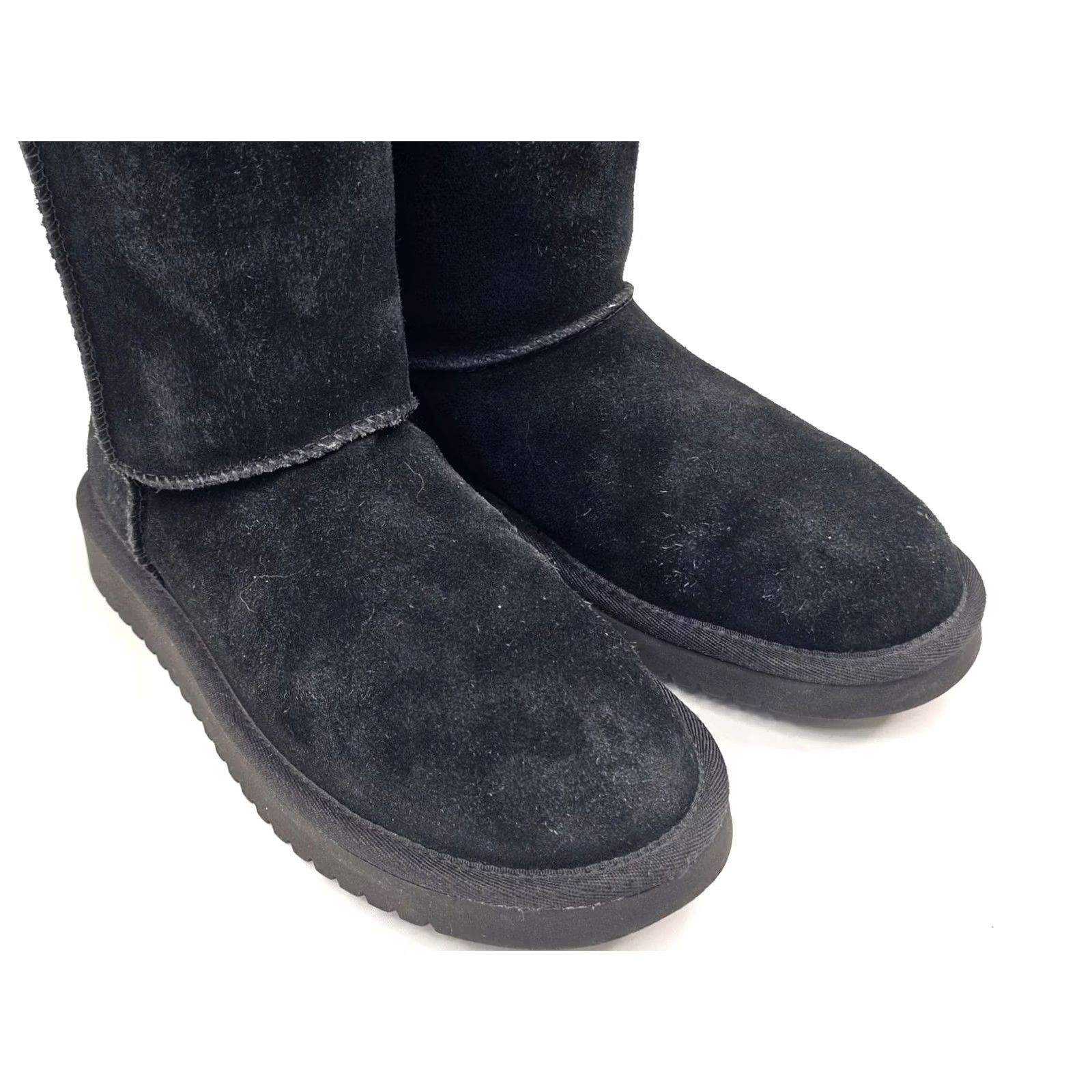 Vintage Koolaburra By UGG Koola Classic Boots Women 7 Black Suede Sherpa Lined 1017090 Size US 7 / IT 37 - 4 Thumbnail