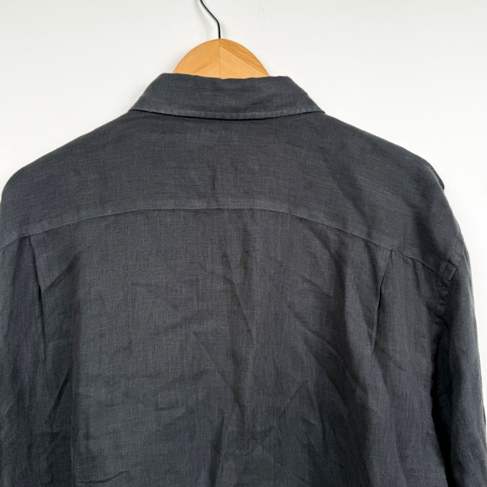 Faherty Faherty Reserve Shirt Mens 2XL 100% Linen Button Up Long Sleeve Gray Size US XXL / EU 58 / 5 - 7 Thumbnail
