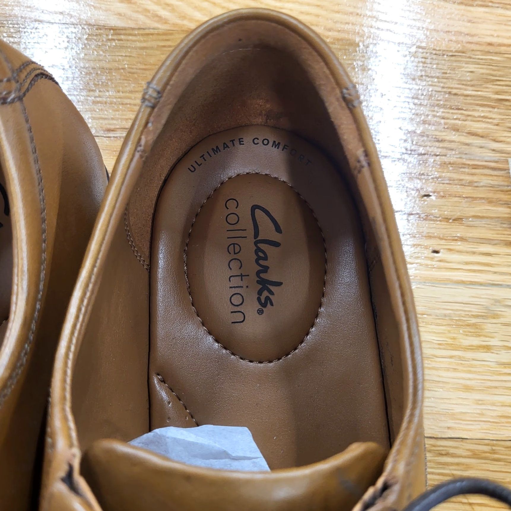 Clarks Clarks Tilden Cap Toe Oxford Shoes Men Dress Leather Lace Up Dark Tan Size 12 W Formal Shoes Size ONE SIZE - 6 Thumbnail