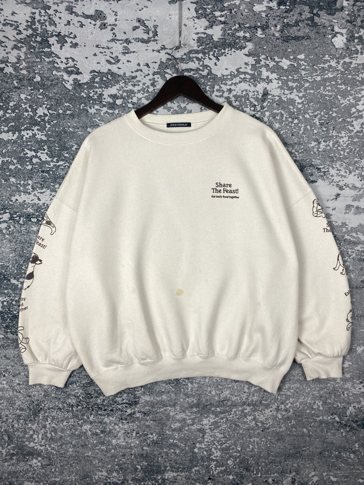 Japanese Brand Vintage Spray Premium Baggy Sweatshirts Size US XXL / EU 58 / 5 - 1 Thumbnail