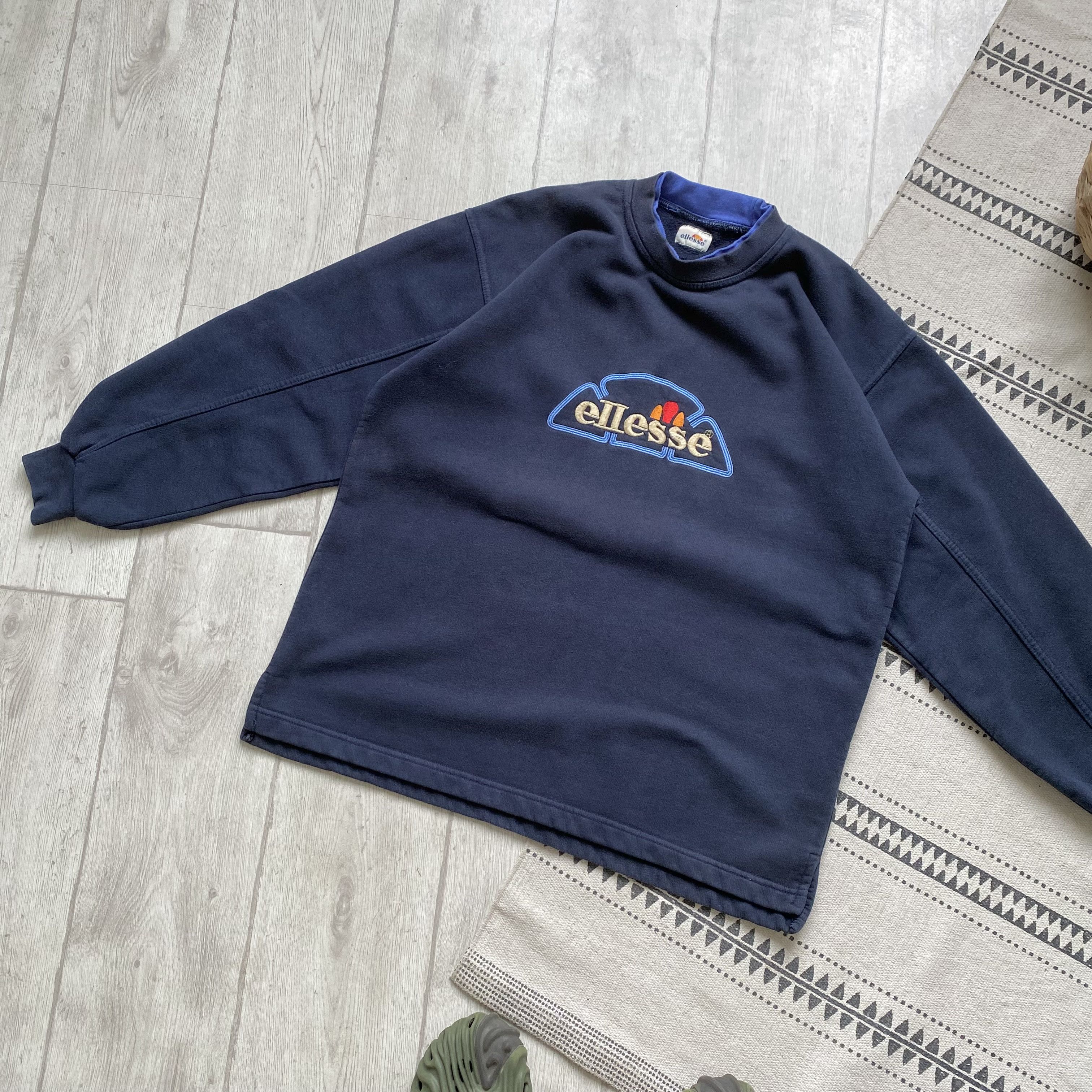 Ellesse Vintage 80-90s Ellesse Boxy Sweatshirt Y2K center logo Size US L / EU 52-54 / 3 - 7 Thumbnail