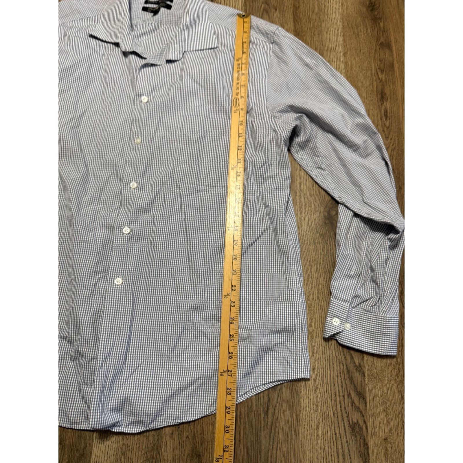 Pronto Uomo Pronto Uomo Shirt Men XXL White Gray Check Long Sleeve Button Up Modern Fit Size US XXL / EU 58 / 5 - 7 Thumbnail