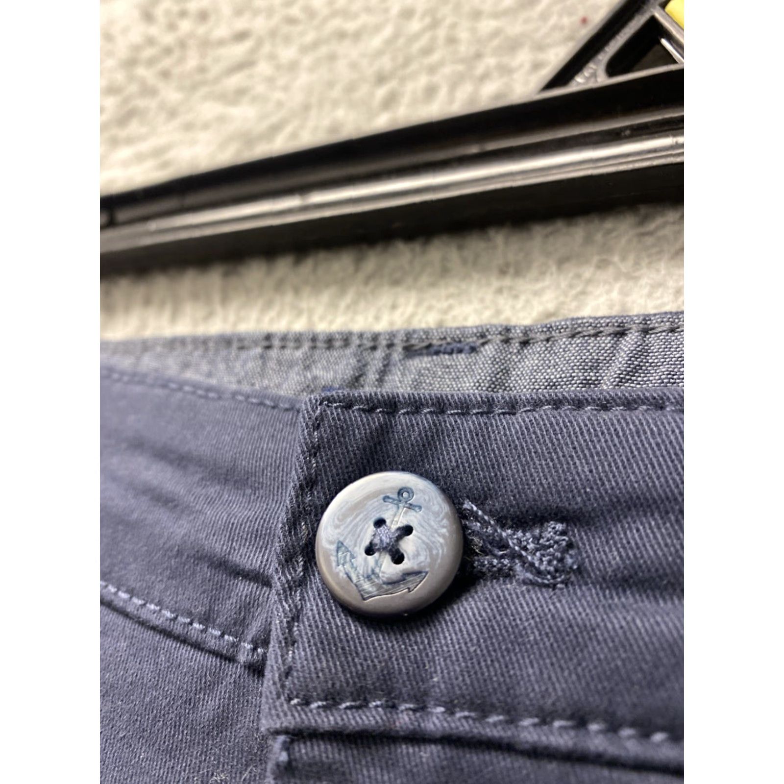 Nautica VINTAGE Nautica Chino Shorts Size 33 Navy Blue Classic Cotton 90s Retro Mens Size US 33 - 3 Thumbnail