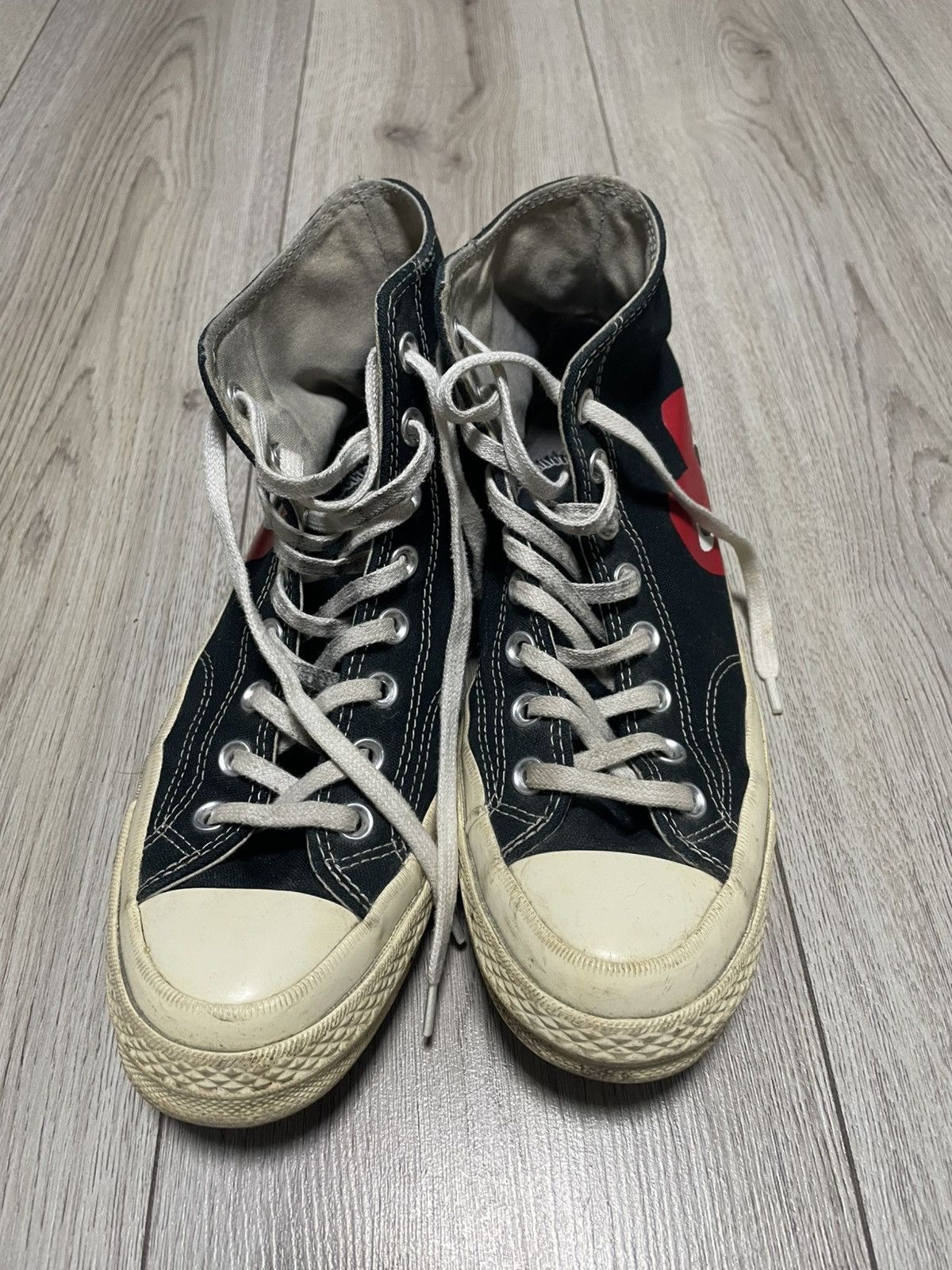 Comme des Garcons × Converse Comme des Garcons Converse Hi Top Sneakers Chuck Taylor Size US 7 / EU 40 - 2 Thumbnail