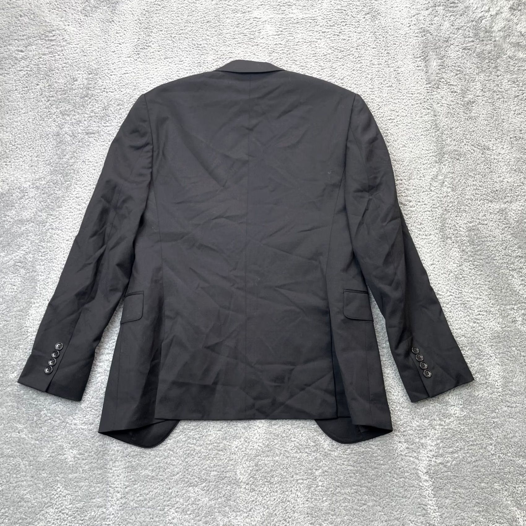 Bonobos Bonobos Slim Fit Blazer Mens 36R Black Wool Blend Stretch Coat Jacket - Single-Breasted, Notch Lapel, Double Vent, 2-Button Front - Business Casual Size 36R - 2 Thumbnail