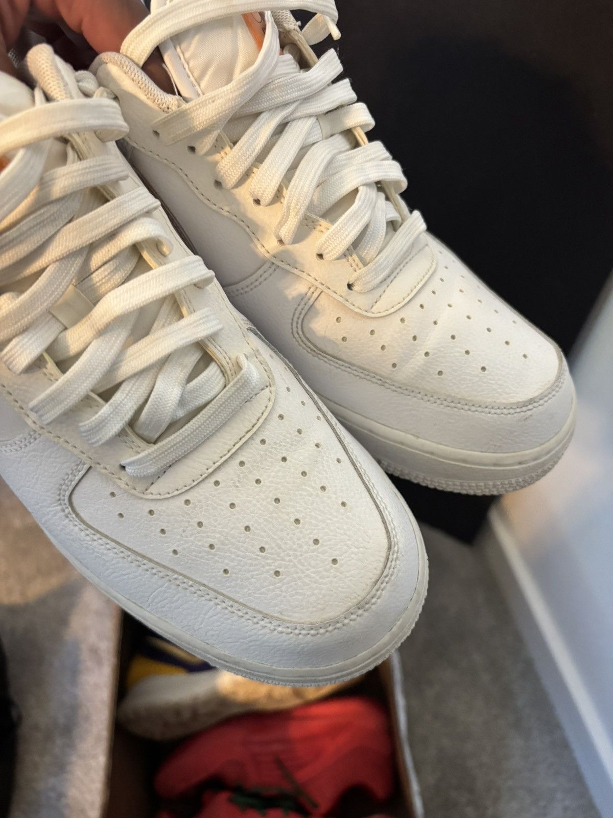 Nike nike air force 1 “metallic orange swoosh” Size US 10 / EU 43 - 9 Thumbnail