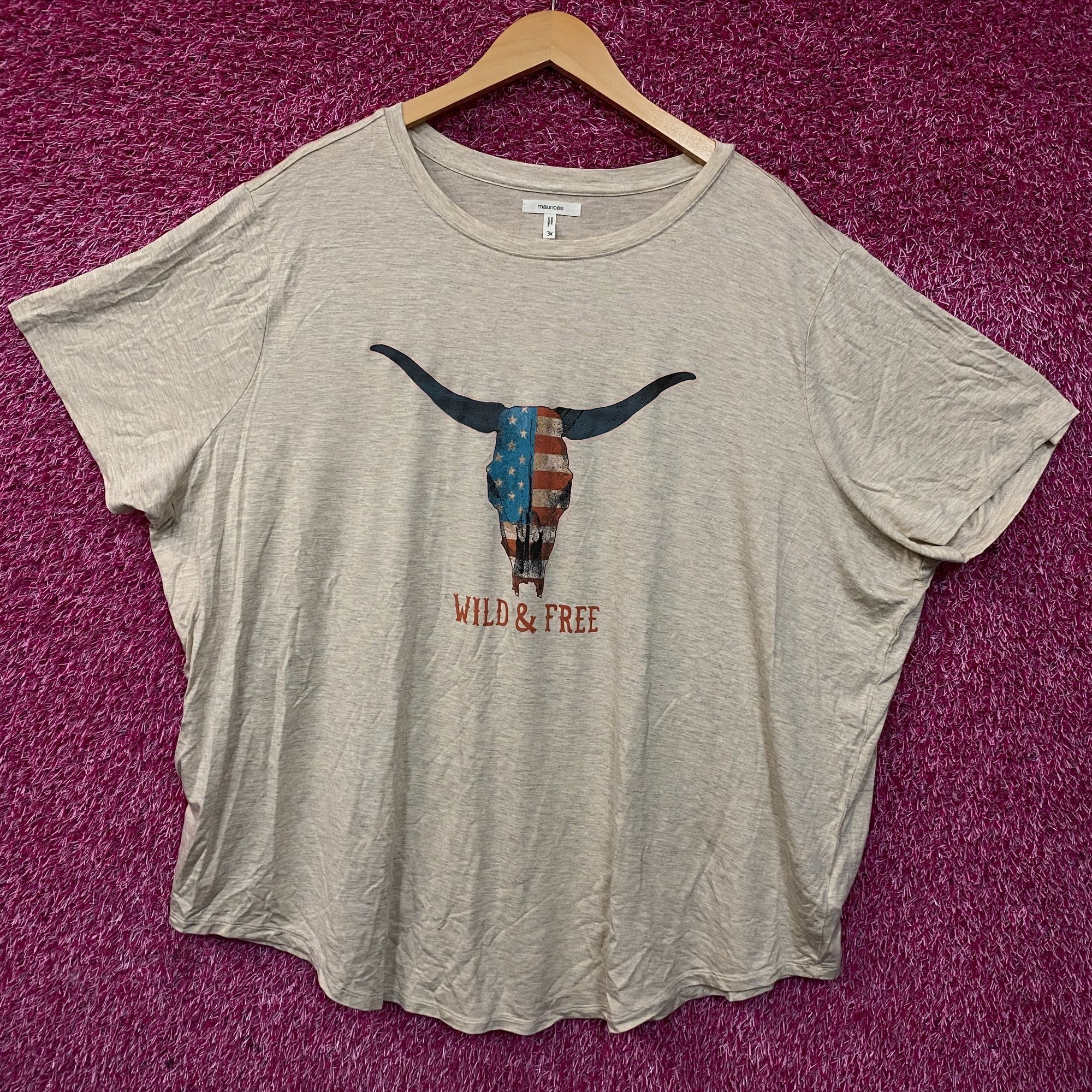 Other Maurices Americana Wild & Free Graphic T-Shirt 3XL Size 3XL / US 20-22 - 3 Thumbnail
