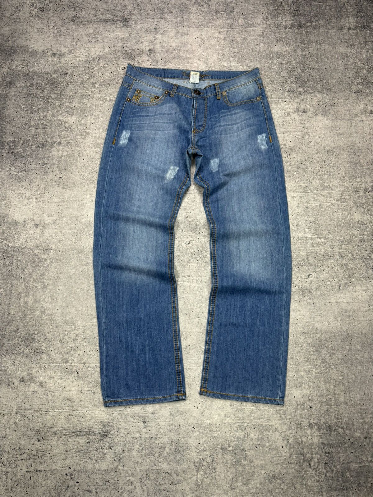 True Religion Vintage True Religion Y2K Knit Stonewashed Jeans Pants USA Size US 36 / EU 52 - 2 Thumbnail
