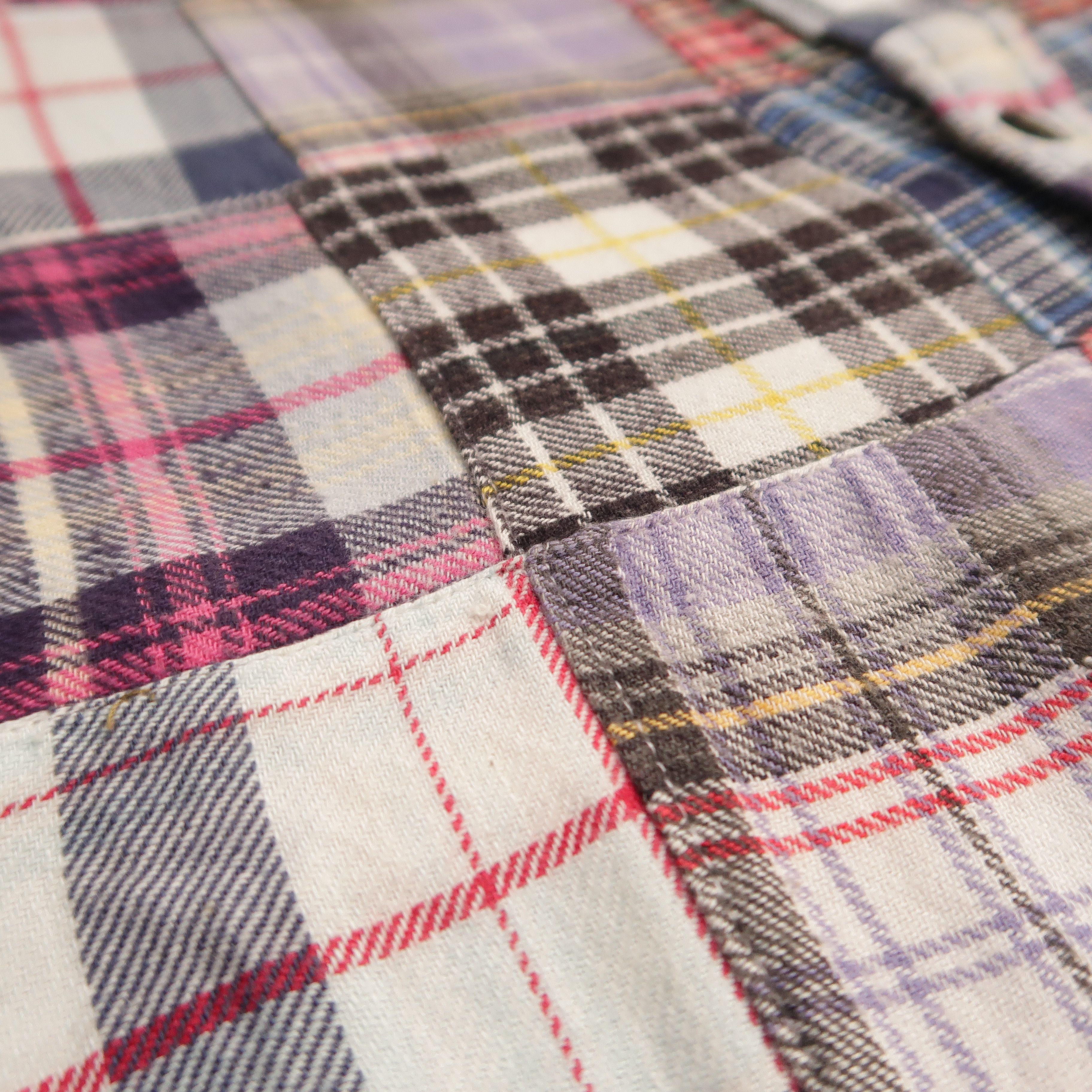 Beams Plus 1990s Beams Kingdom Patchwork Rebuild Shirt Flannel Needles Size US L / EU 52-54 / 3 - 12 Thumbnail