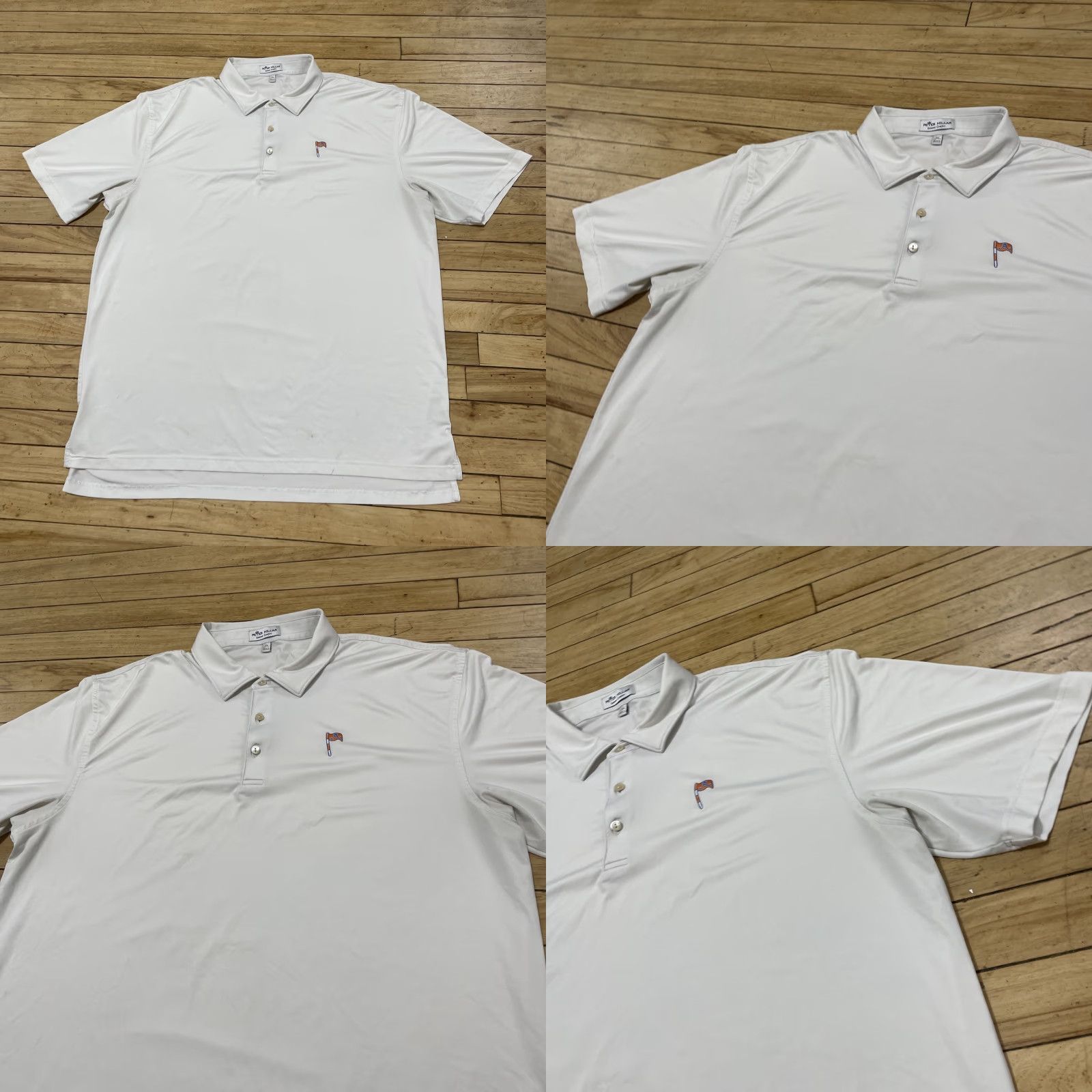 Peter Millar VINTAGE Peter Millar Summer Comfort Polo Shirt Men XL White A Golf Flag Logo Golfer Rare Size US XL / EU 56 / 4 - 11 Thumbnail