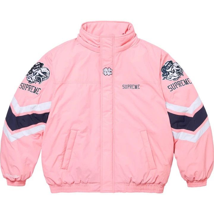 Mitchell & Ness × NCAA × Supreme Supreme Mitchell & Ness NCAA UNC Hooded Stadium Jacket Size US S / EU 44-46 / 1 - 5 Thumbnail