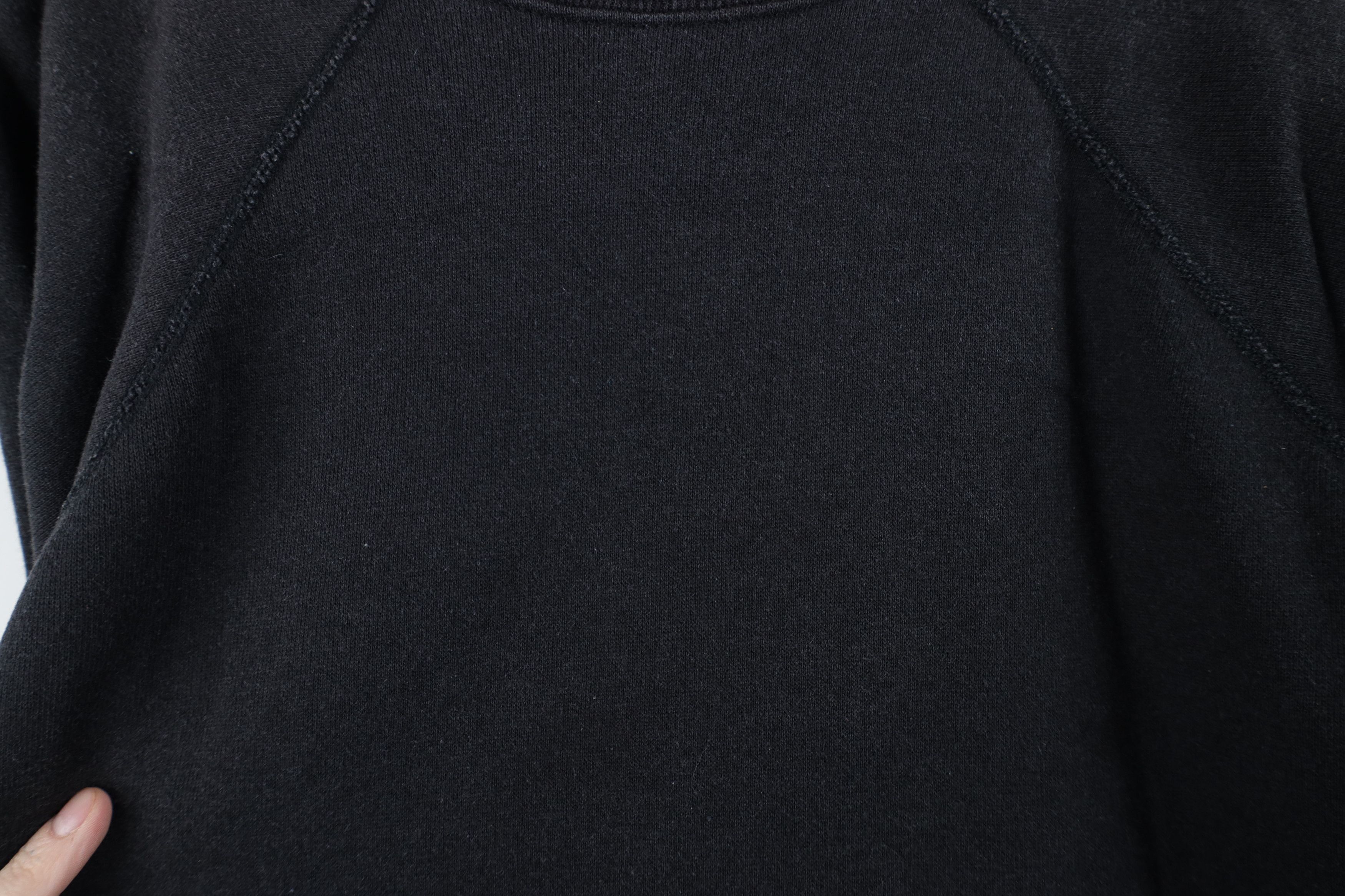Hanes Vintage 80s 90s Hanes Blank Crewneck Sweatshirt Black USA Size L / US 10 / IT 46 - 4 Thumbnail