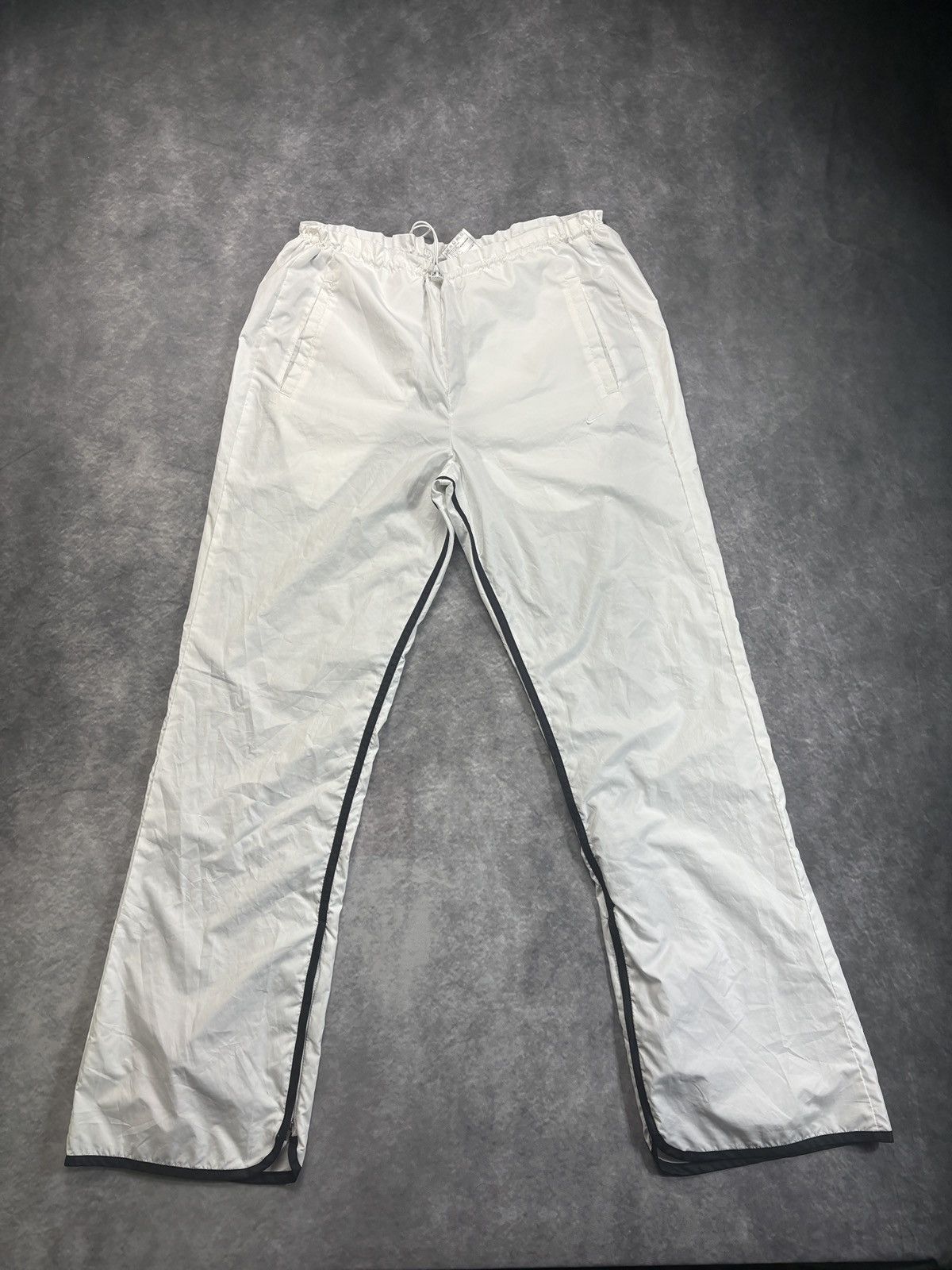 Nike × Vintage 2000s Nike Track Pants Vintage Nike Lined Nylon Flare Loose Size 32" / US 10 / IT 46 - 11 Thumbnail