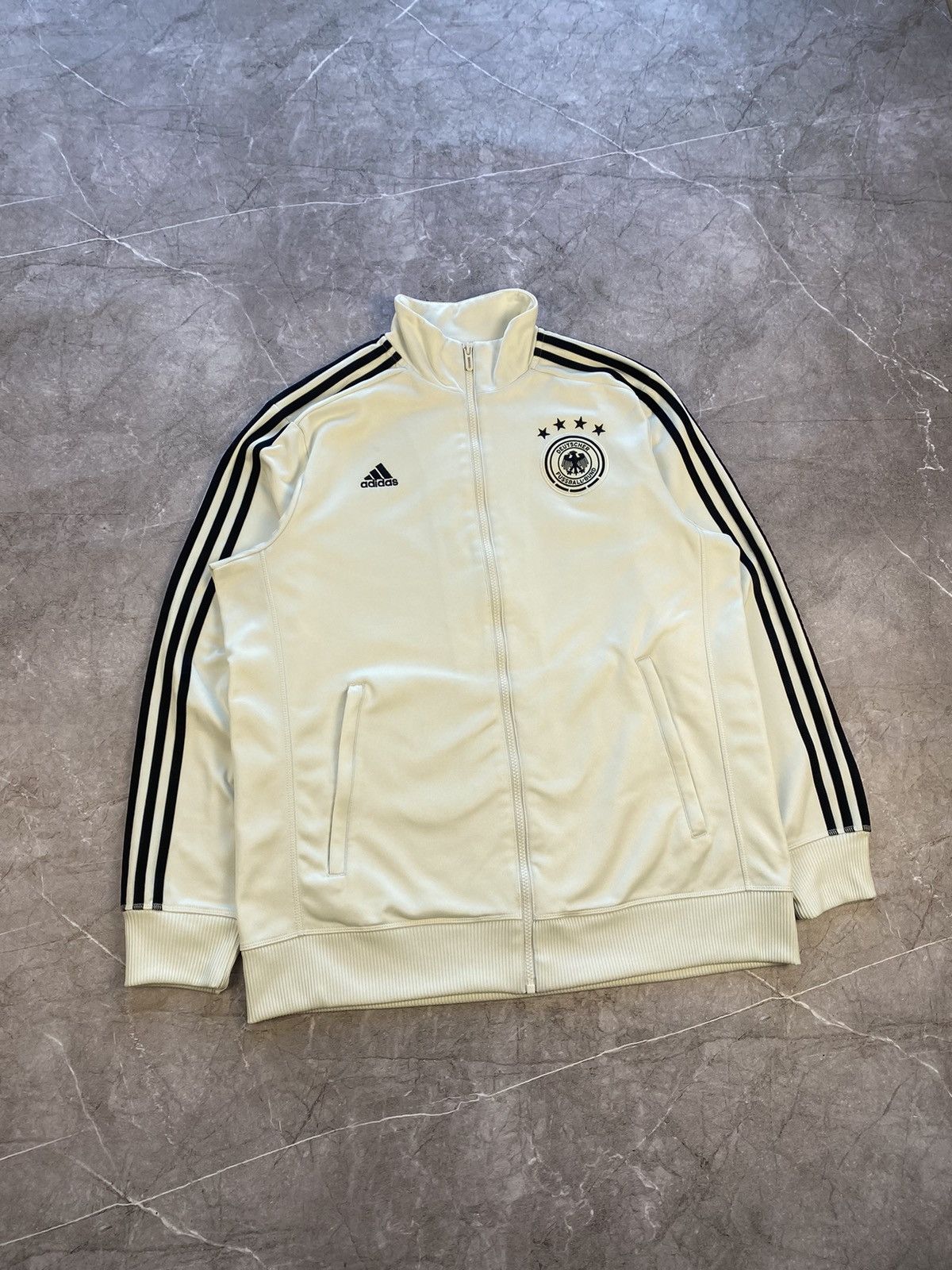 Adidas × Vintage Vintage 2015 Adidas Germany Soccer Sweatshirt Full Zip Size US L / EU 52-54 / 3 - 1 Thumbnail