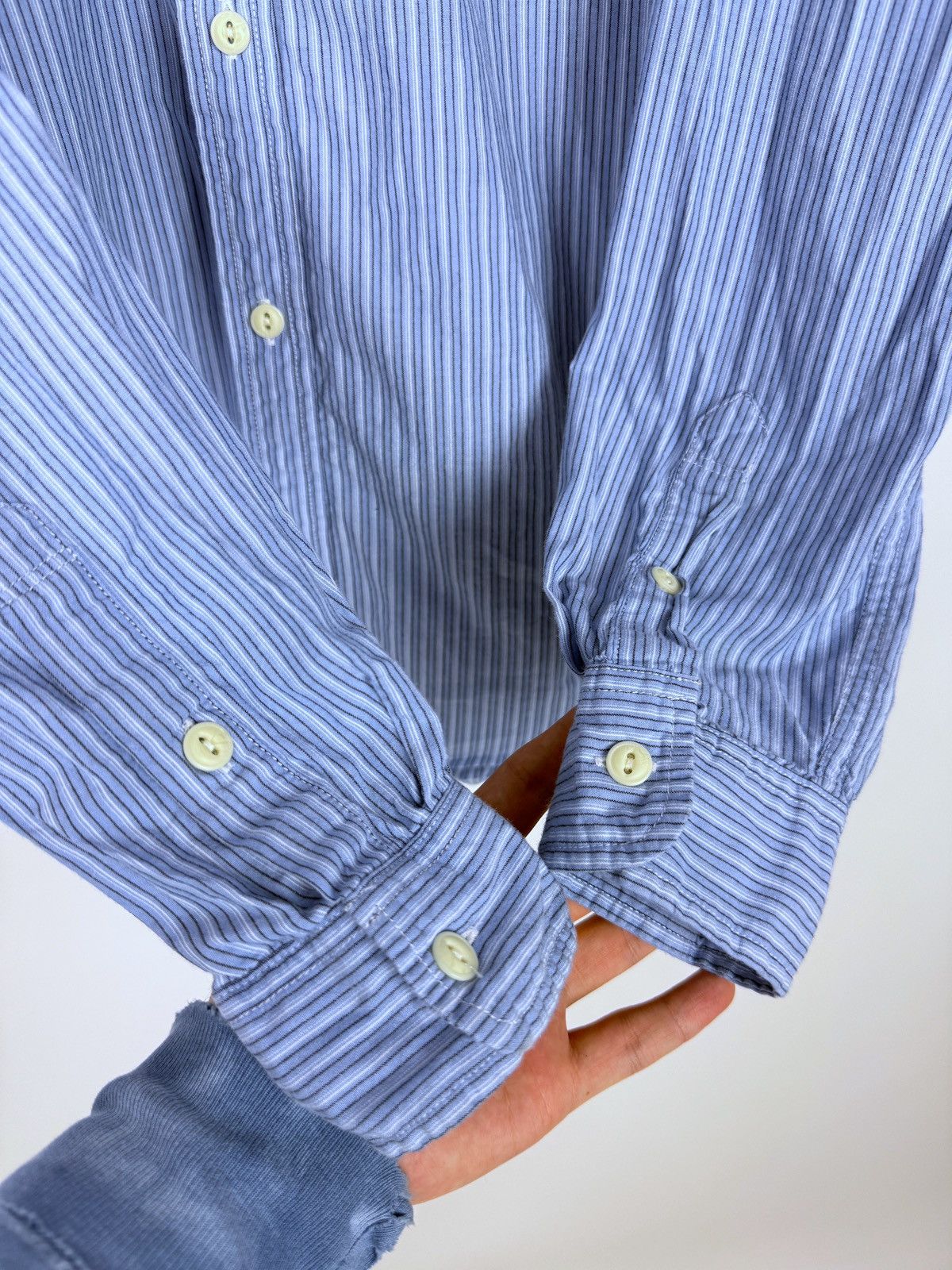 Denim & Supply Ralph Lauren Denim&Supply Ralph Lauren Blue Stripe Western Button Down Size US M / EU 48-50 / 2 - 5 Thumbnail