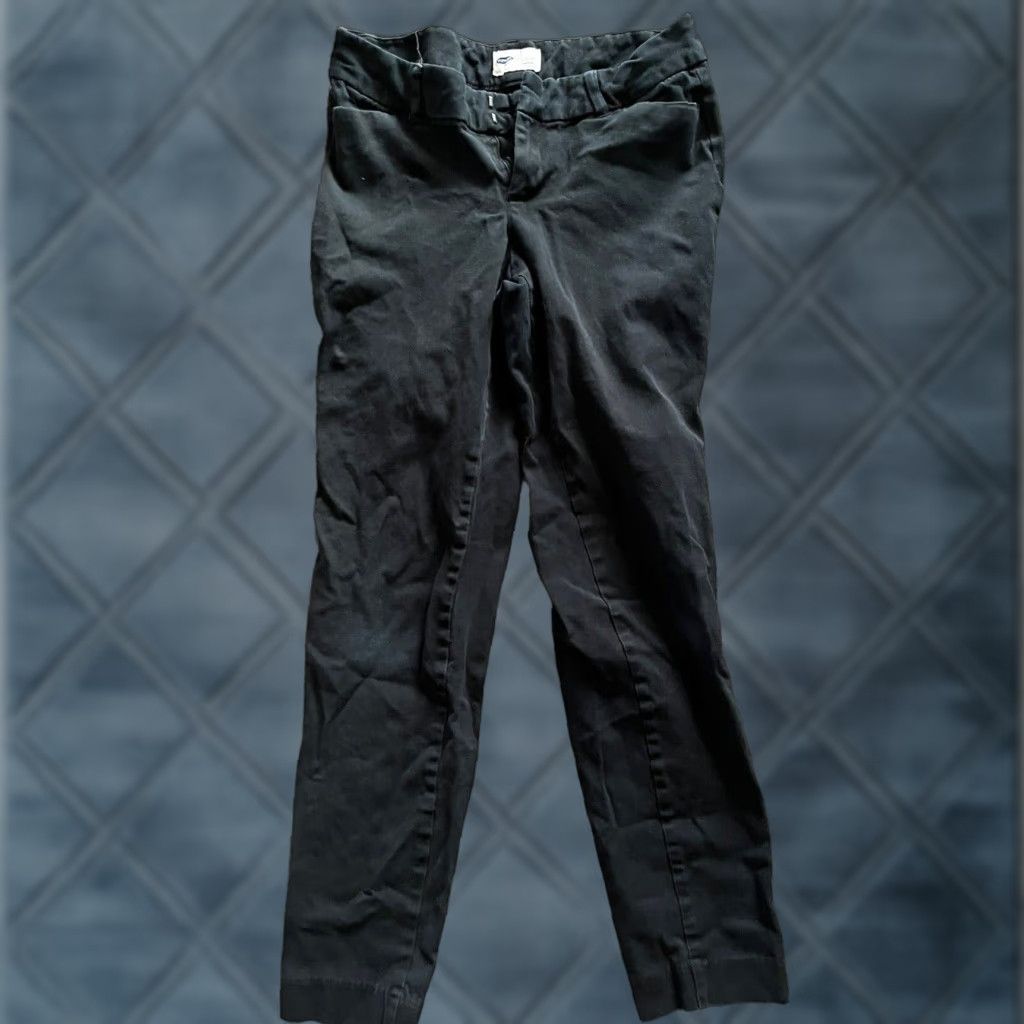 Old Navy Old Navy Women Pants Black Pixie Ankle Slim 6 Cotton Blend Mid Rise Flat Front Secret Slim Pocket Size 28" / US 6 / IT 42 - 1 Thumbnail