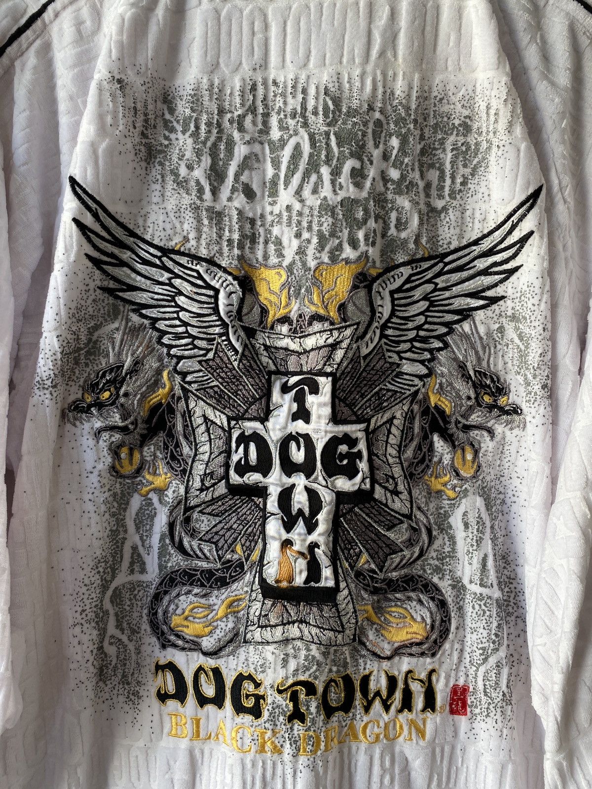 Dogtown × Japanese Brand × Vintage DogTown Black Dragon Design Monogram Zipper Jacket Size US XL / EU 56 / 4 - 12 Thumbnail