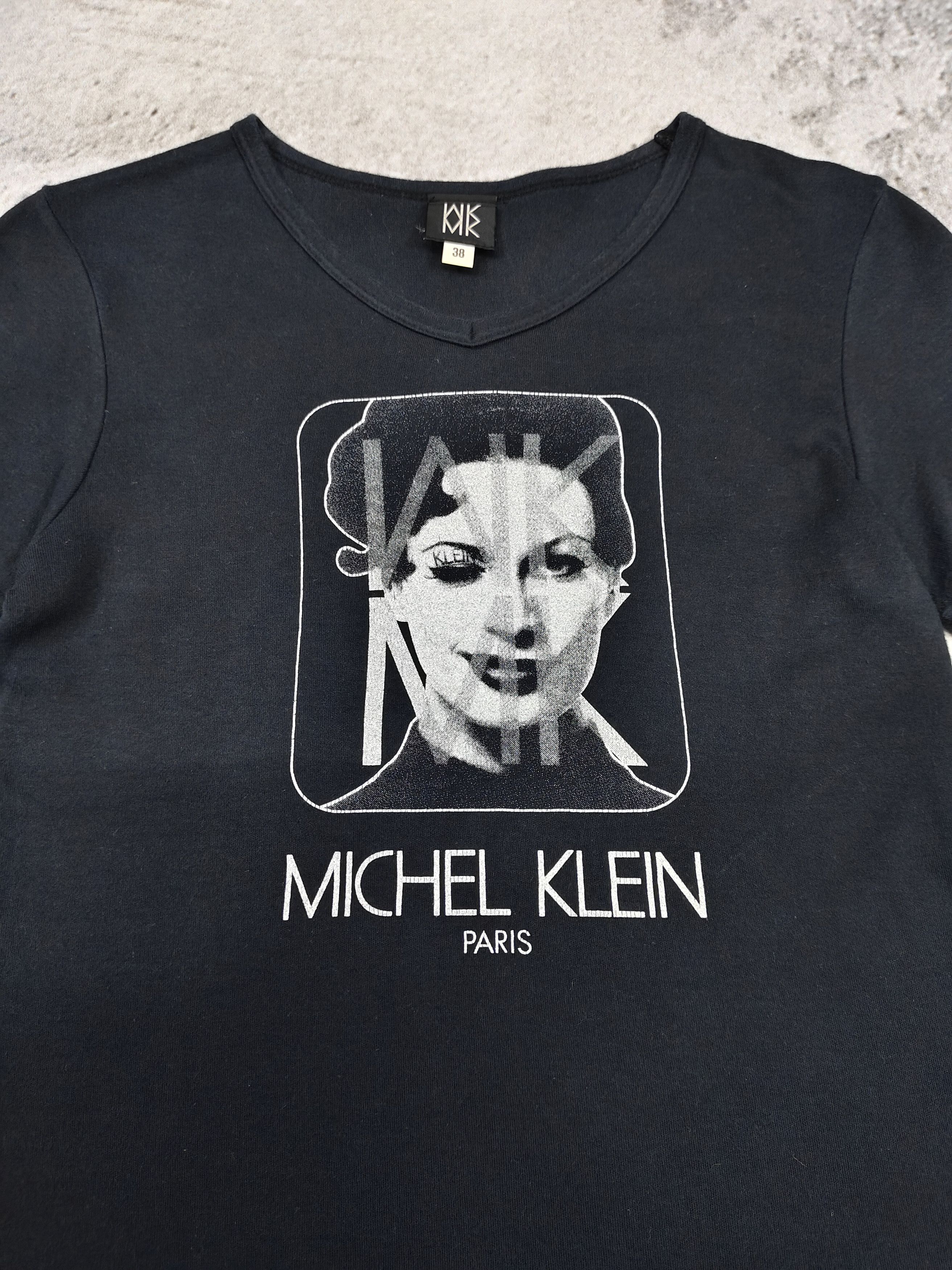 Michel Klein 00s Michel Klein-Y2K Aesthetic Graphic Face Minimalist Tee Size S / US 4 / IT 40 - 6 Thumbnail