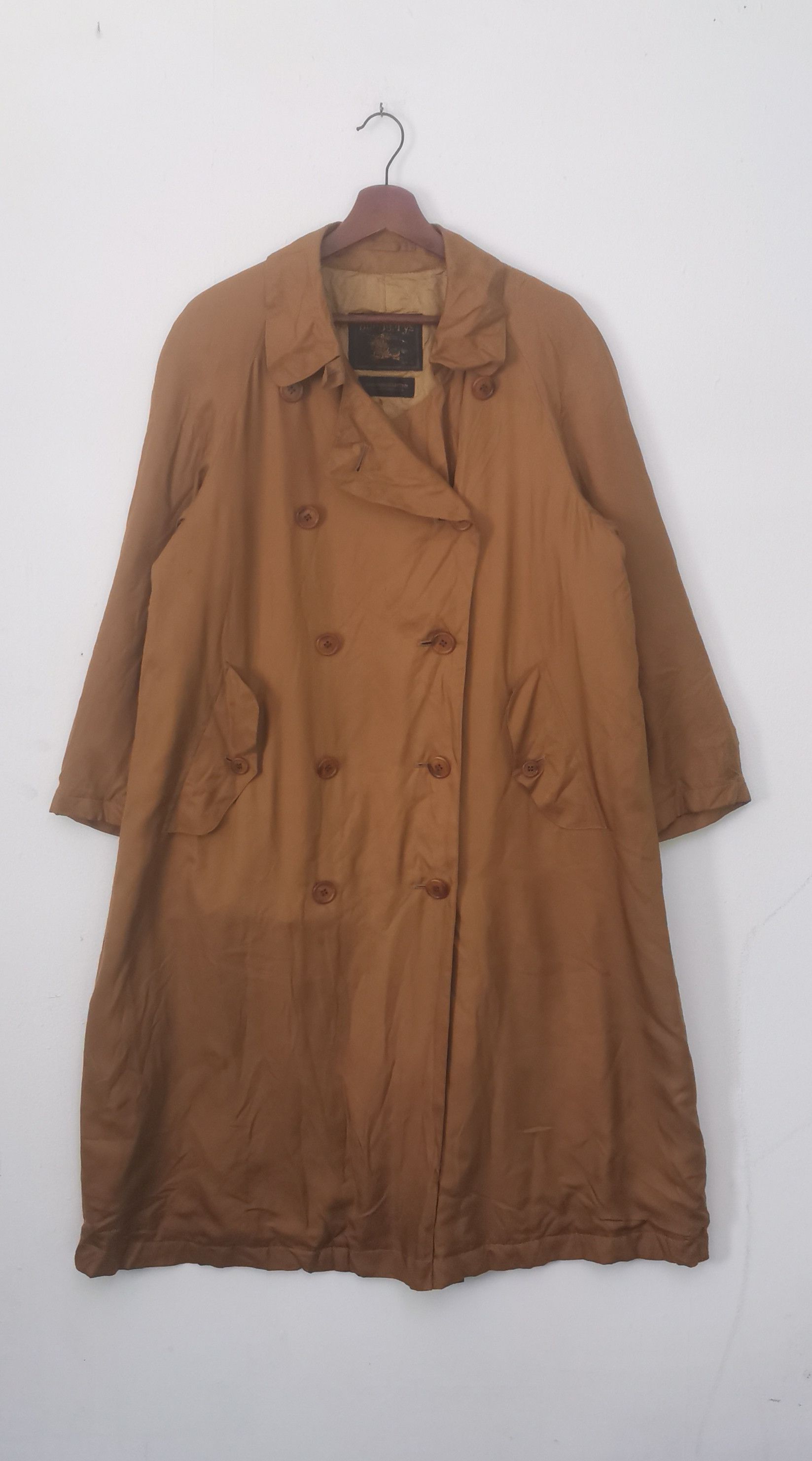 Burberry × Vintage Rare vintage Burberry's parkas/jacket 100%silk Size US L / EU 52-54 / 3 - 1 Thumbnail