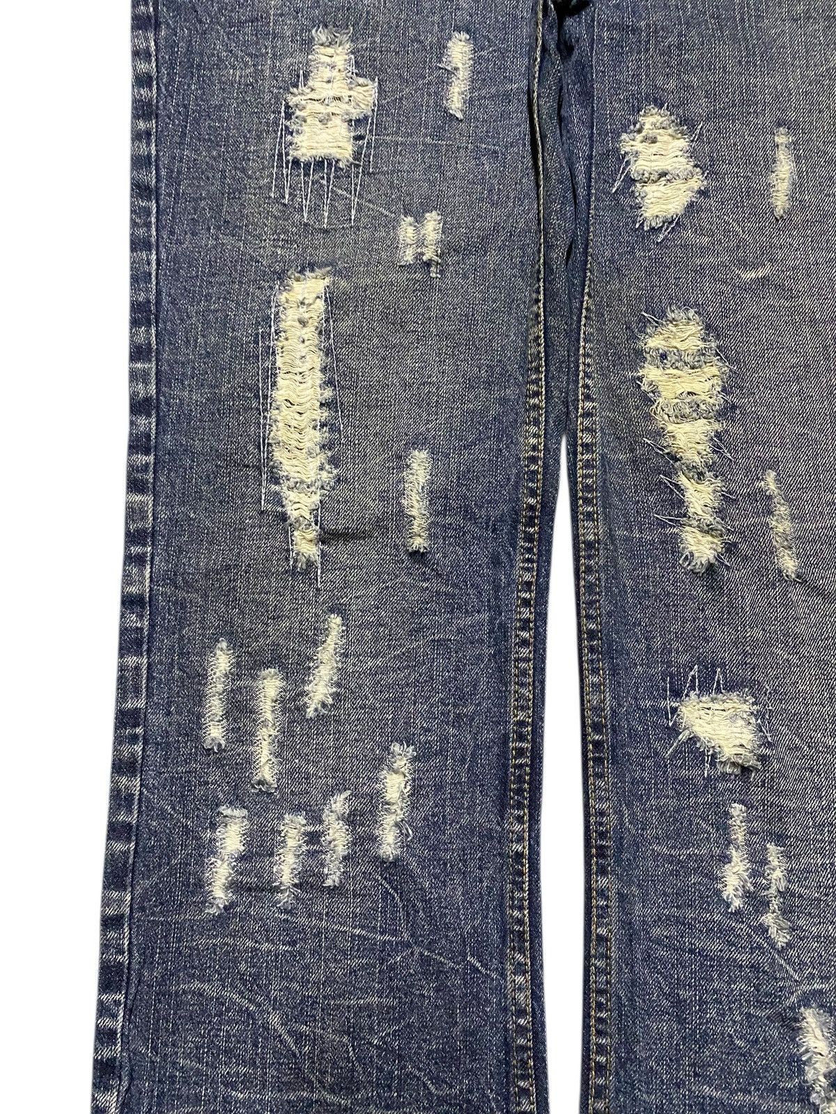 Le Grande Bleu (L.G.B.) Vintage Japanese Brand Thunder Distressed Little Bootcut Size US 35 - 7 Thumbnail