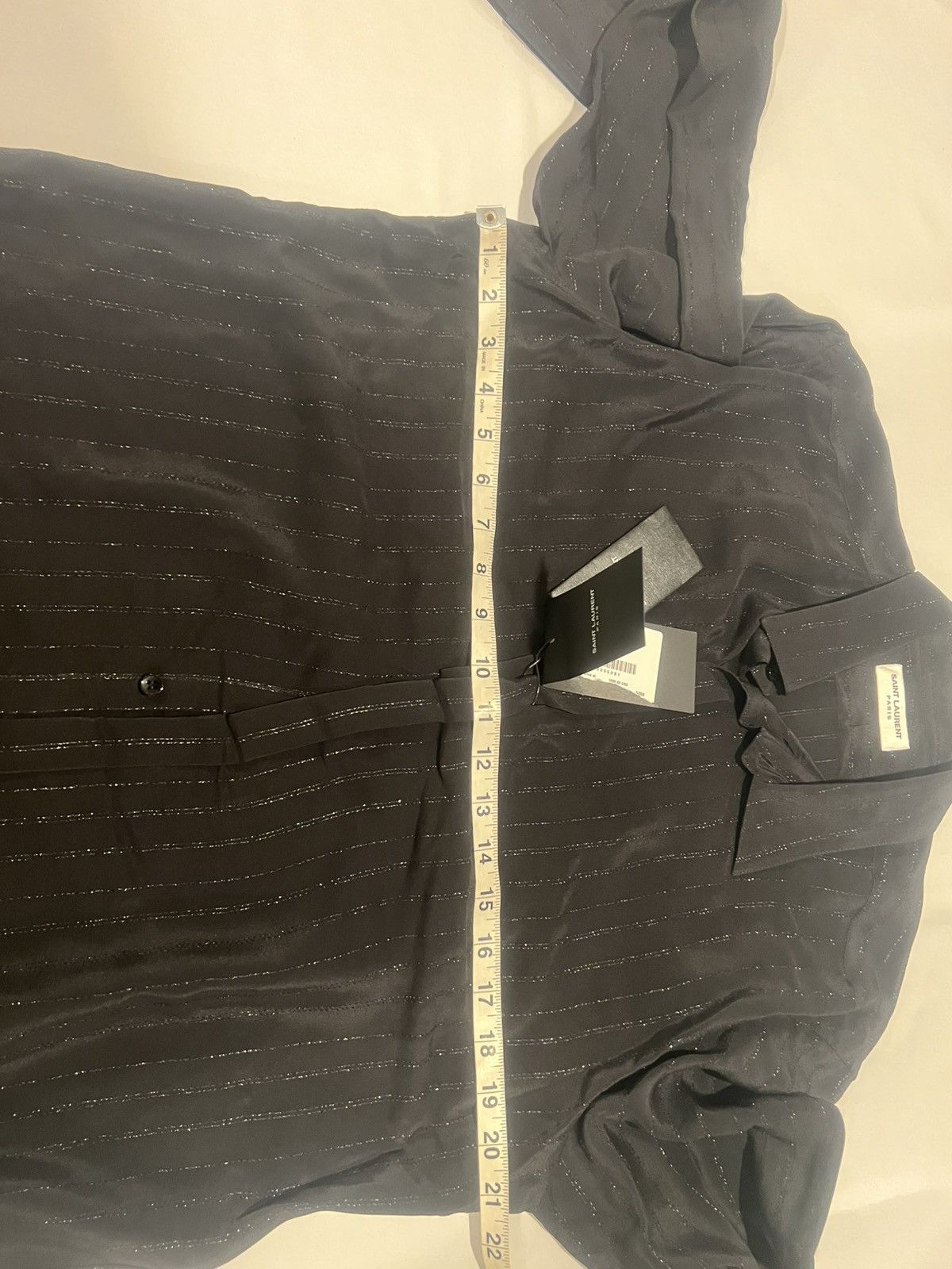 Saint Laurent Paris Saint Laurent men’s silk shirt. 39/15.5.$1690 Size US M / EU 48-50 / 2 - 9 Thumbnail