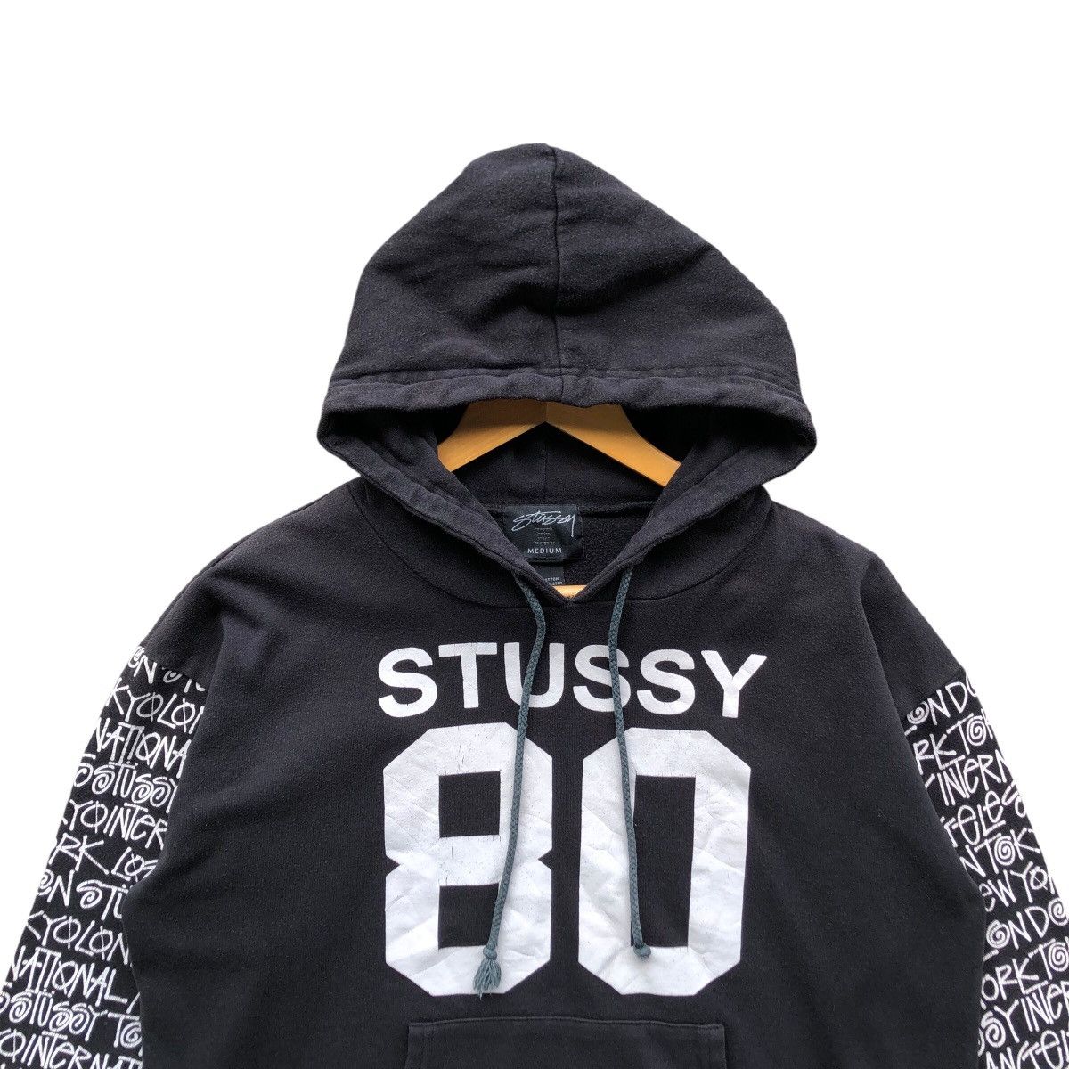 Stussy Vintage STUSSY 80 ovp sleeve hoodies Size US M / EU 48-50 / 2 - 2 Thumbnail