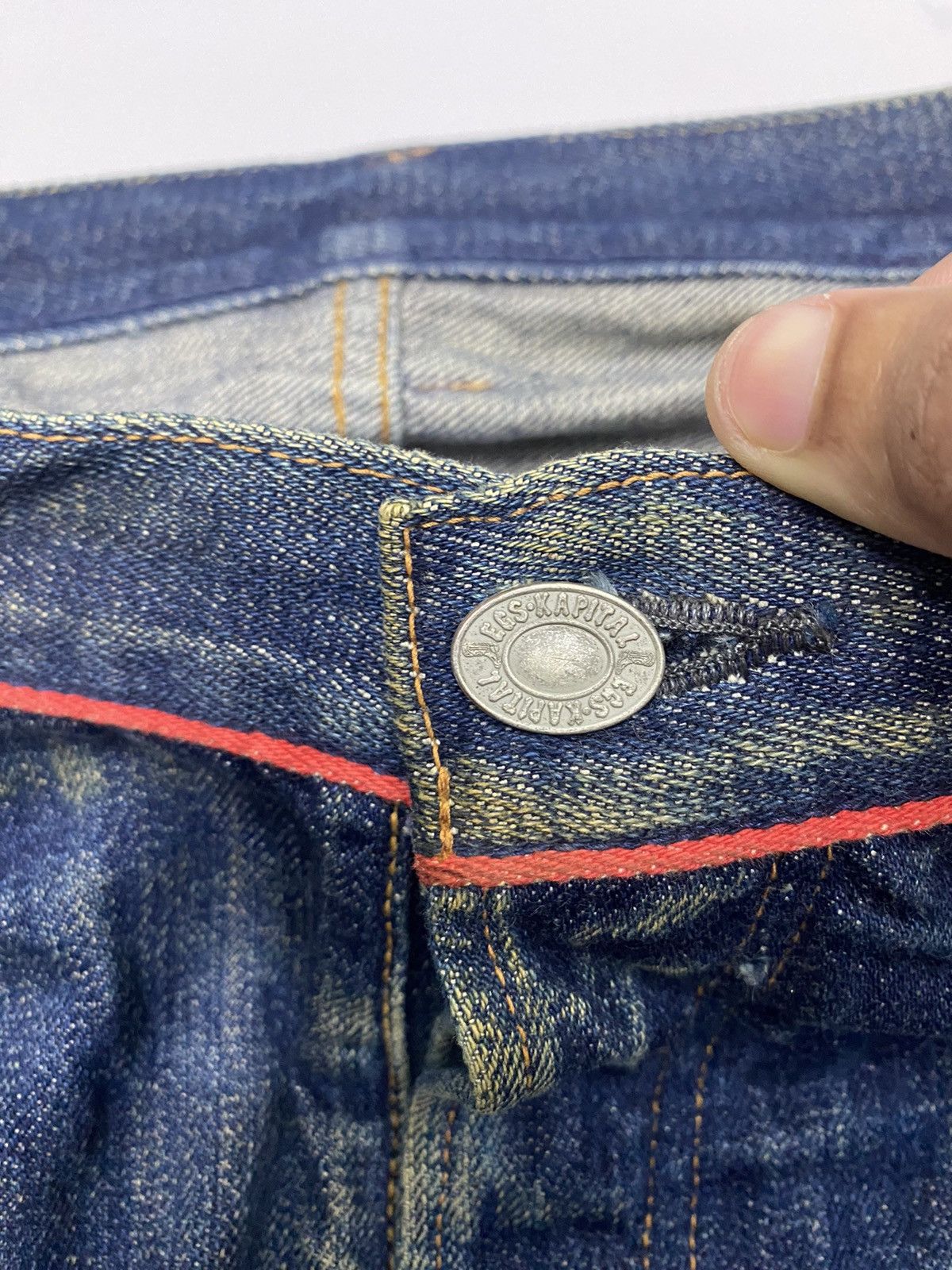 Kapital × Kapital Kountry 🇯🇵 KAPITAL🔥LEGS SELVEDGE DISTRESSED DENIM JEANS JAPAN Size US 28 / EU 44 - 16 Thumbnail