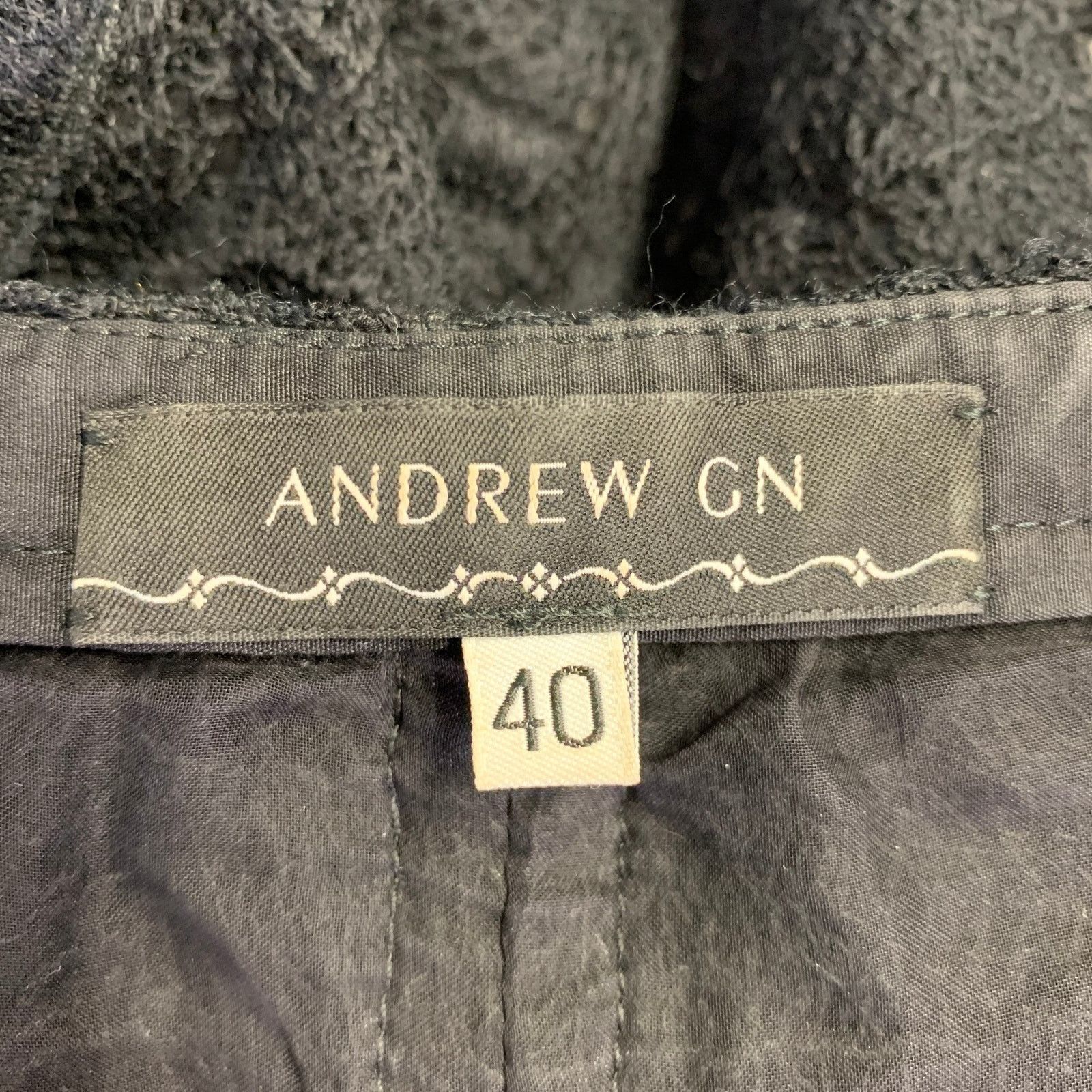 Other ANDREW GN Size 4 Black Wool Blend Crochet 3/4 Sleeves Jacket Size S / US 4 / IT 40 - 5 Thumbnail