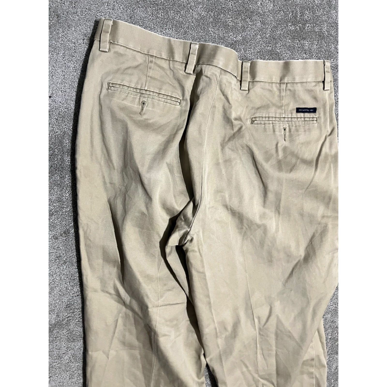 Dockers DOCKERS Classic Fit Chinos Pants 36 Men's Regular Black Solid 100% Cotton 29in Inseam 38x30 Vintage No Mens Size US 36 / EU 52 - 2 Thumbnail