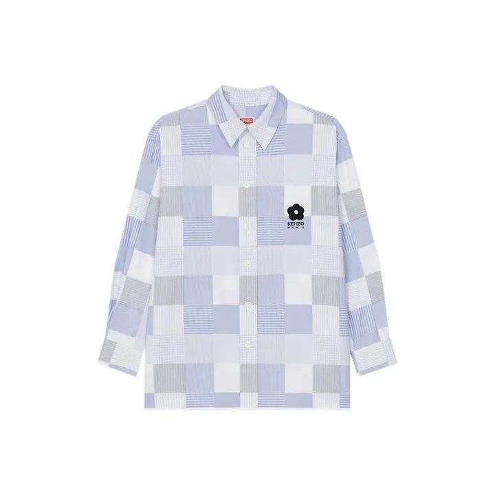 Kenzo Kenzo Check Pattern Oversized Long Sleeve Shirt -2507 Size US S / EU 44-46 / 1 - 1 Thumbnail