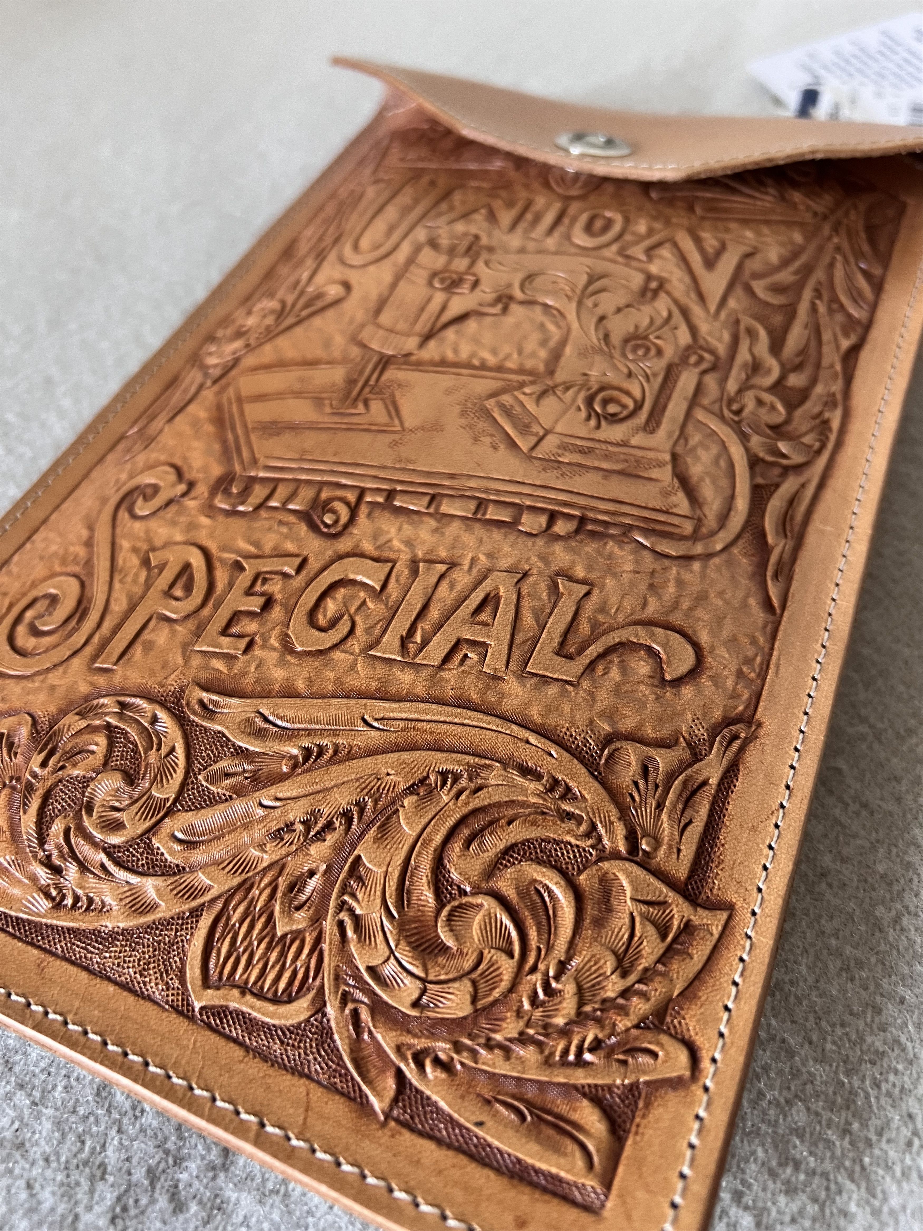 Kapital Kapital Hand Carved Leather Sacoche - Flower Sewing Machine Size ONE SIZE - 2 Thumbnail