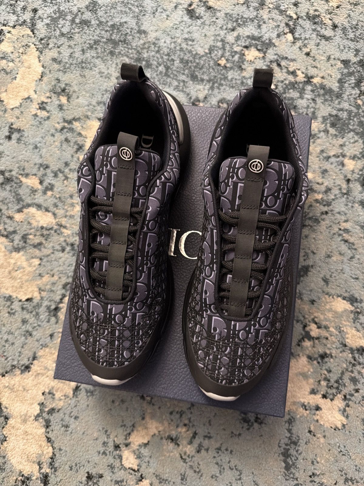 Dior Dior B24 Monogram Oblique Black Sneaker 44 (11US) Brand New Size US 12 / EU 45 - 2 Thumbnail