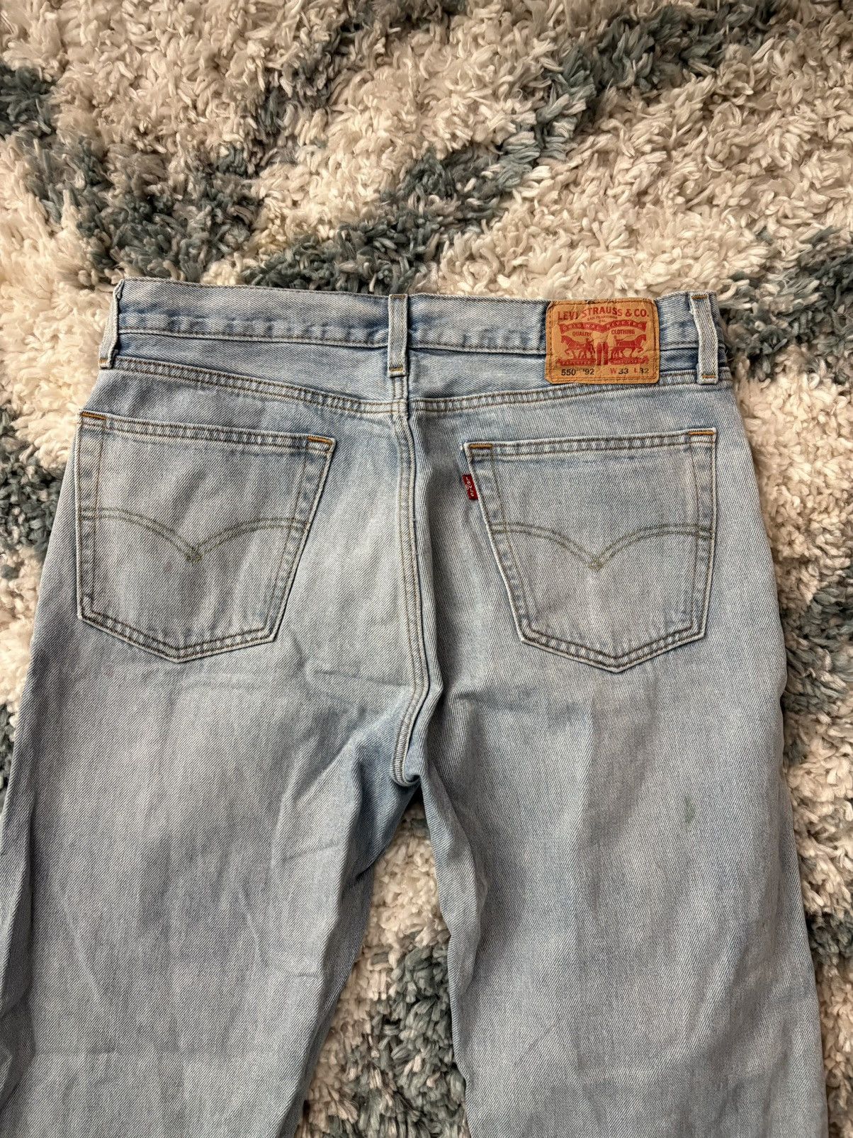 Levi's Levis 550 - Light Blue Wash - 33/32 Size US 34 / EU 50 - 4 Thumbnail