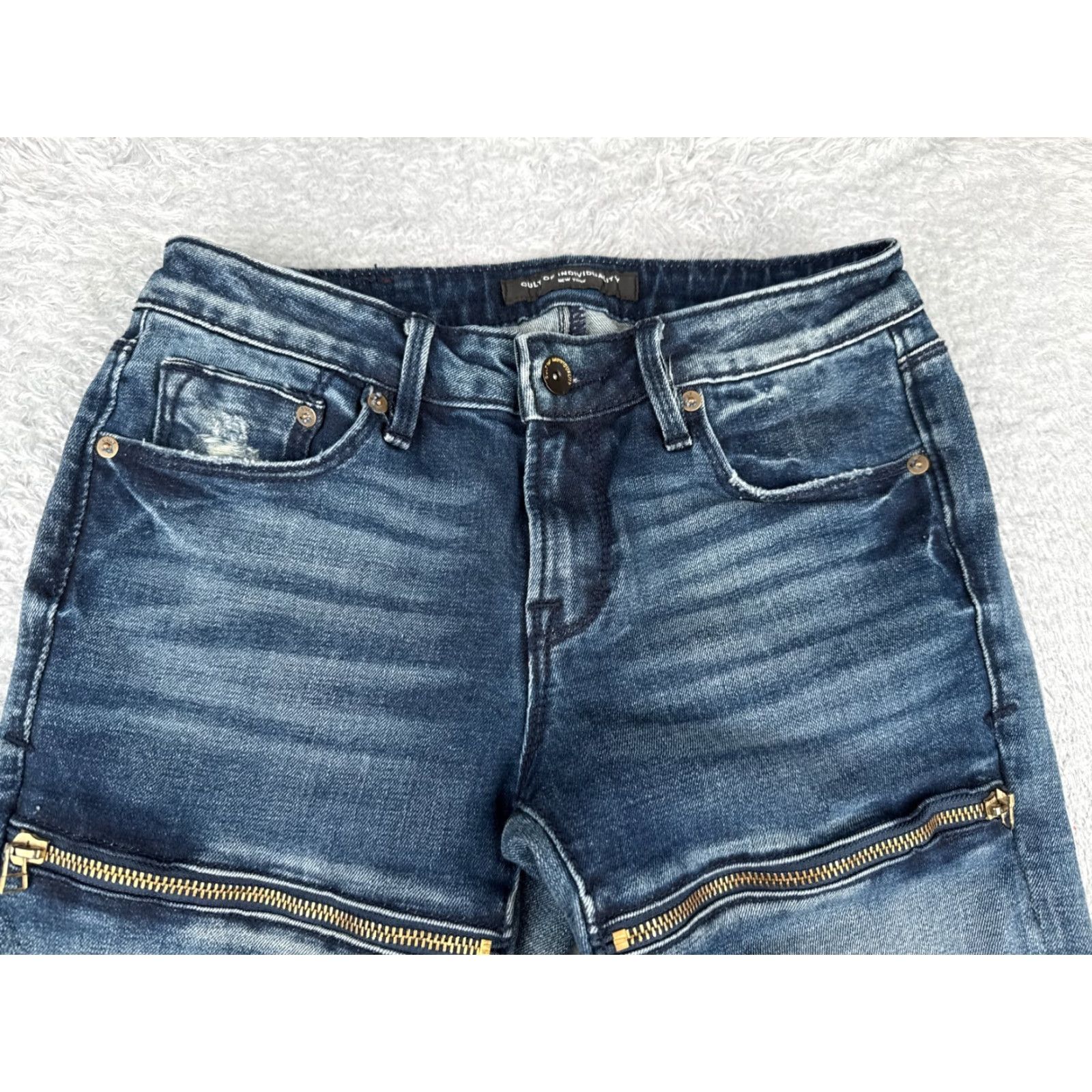 Cult Of Individuality VINTAGE Cult of Individuality Jeans Womens 24 Blue Denim Distressed Zipper 30in Womens Size 42" / US 20 - 4 Thumbnail