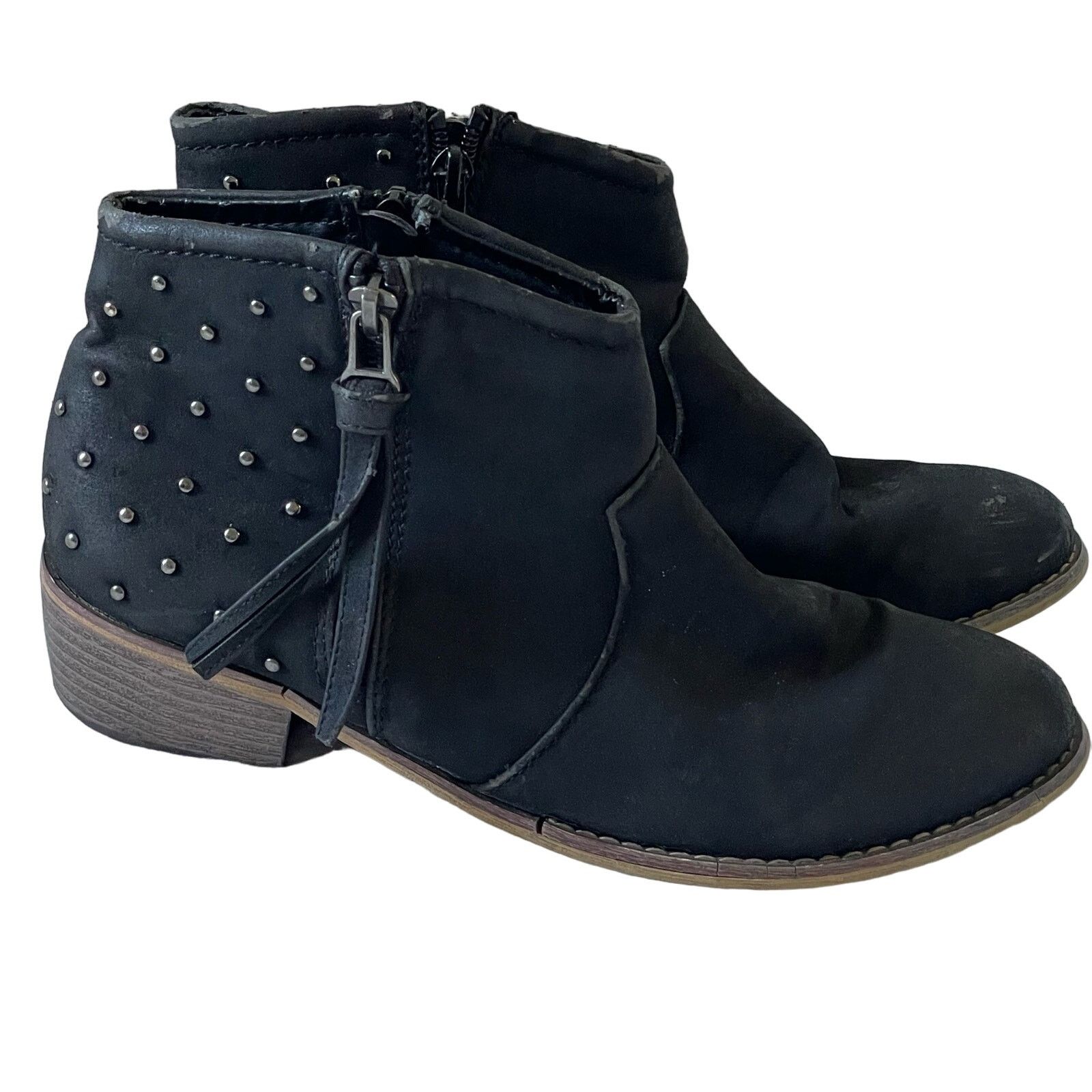Kohl's Black Studded Booties Size US 9 / IT 39 - 1 Thumbnail