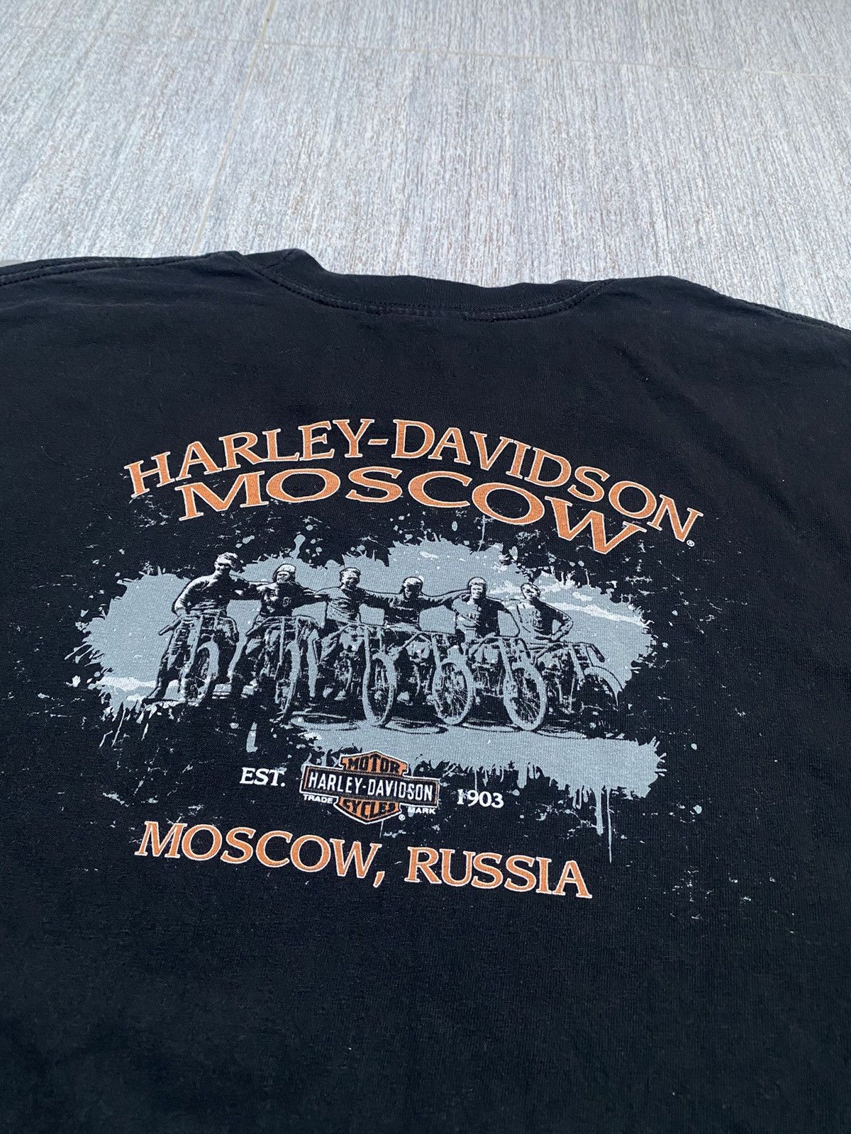 Band Tees Harley Davidson Moscow Russia XL Tee 2013 vintage t-shirt Size US XL / EU 56 / 4 - 11 Thumbnail