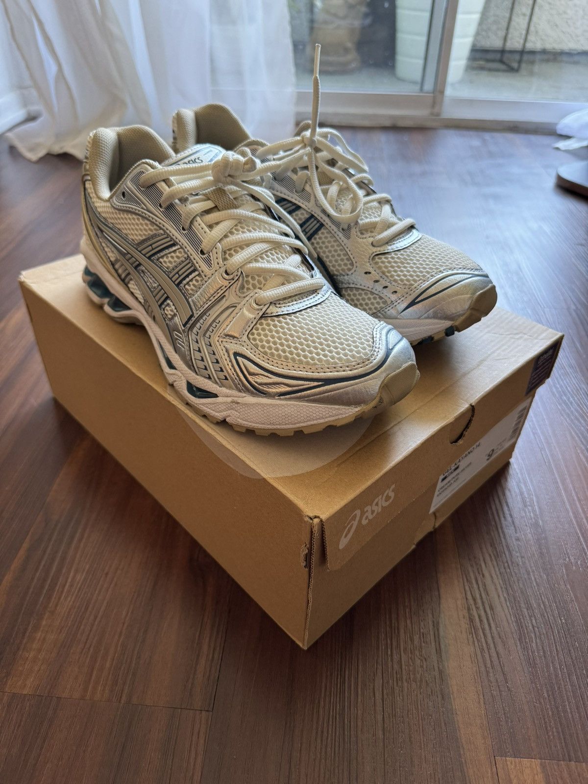 Asics GEL-Kayano 14 Cream/Pure Silver Size 9 | Grailed