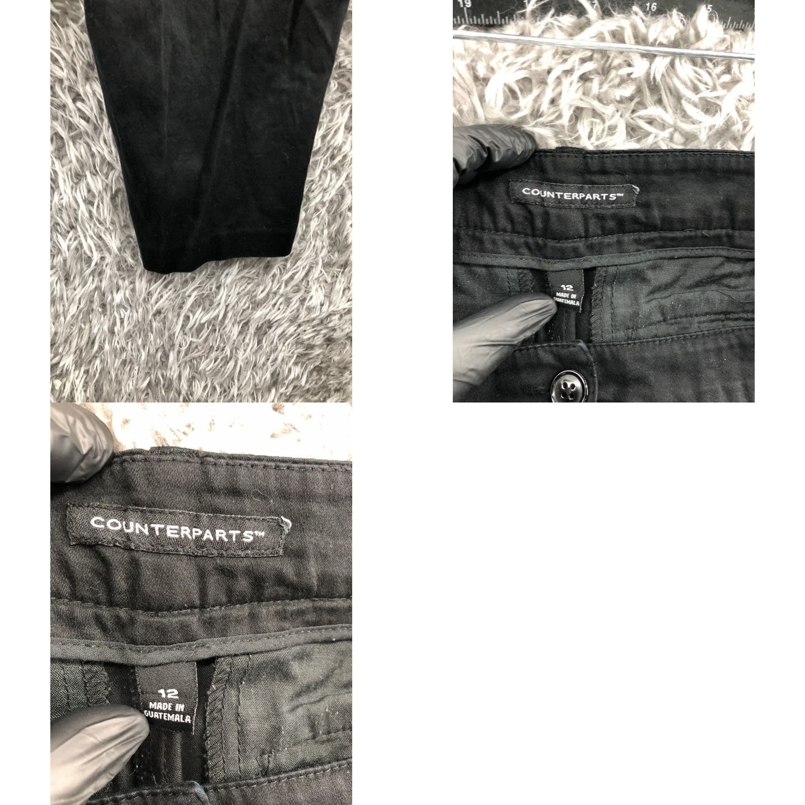 Vintage Counterparts Capri Pants Size 12 Womens Mid Rise Black Capri Pants Women's Size 12 Black Capris Mid Rise/Elastic Waist/Pockets/Stretch Size 34" / US 12 / IT 48 - 8 Thumbnail