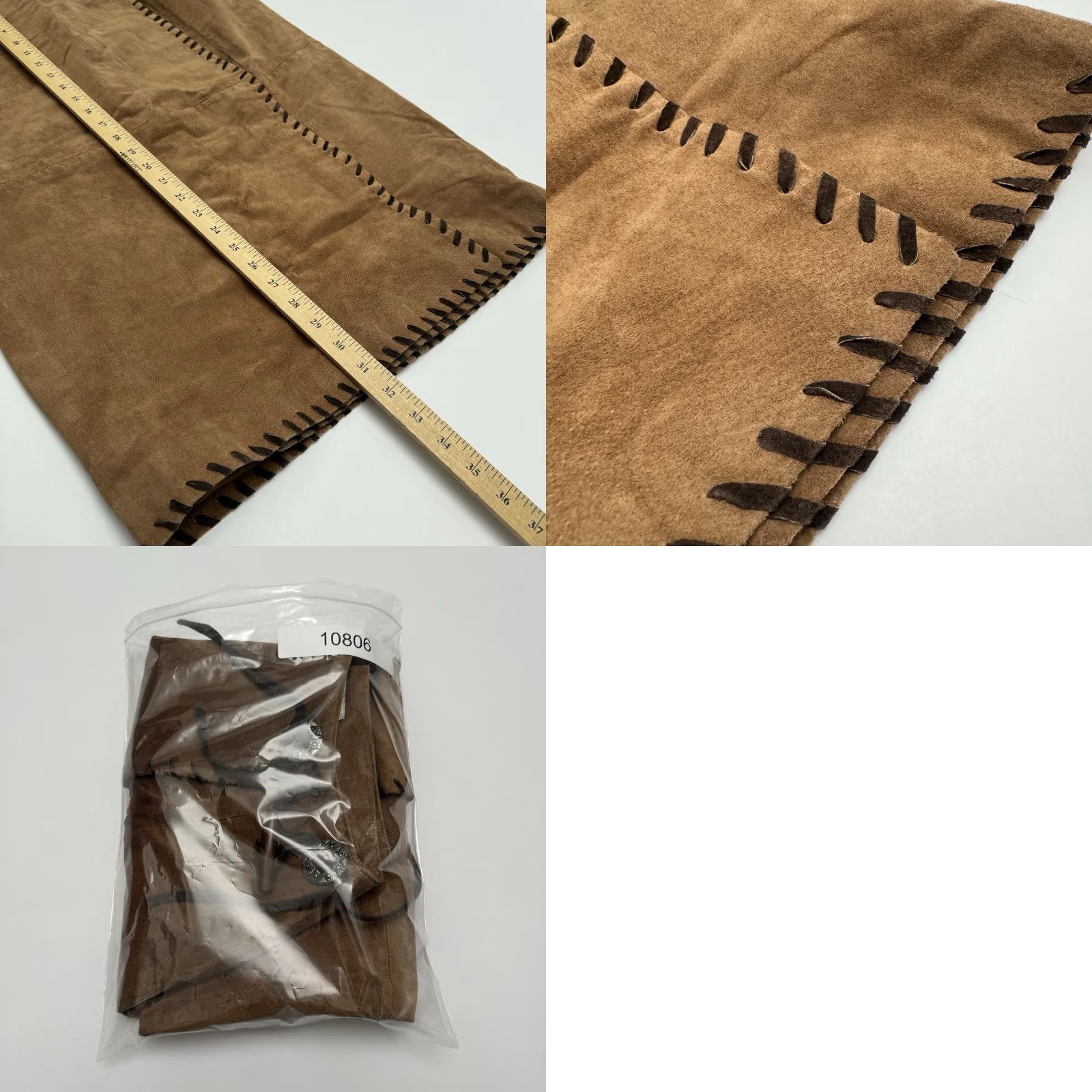 Vintage VINTAGE Margaret Godfrey Skirt A-Line Leather Brown Lined 10P Petite Women Long Size 32" / US 10 / IT 46 - 8 Thumbnail
