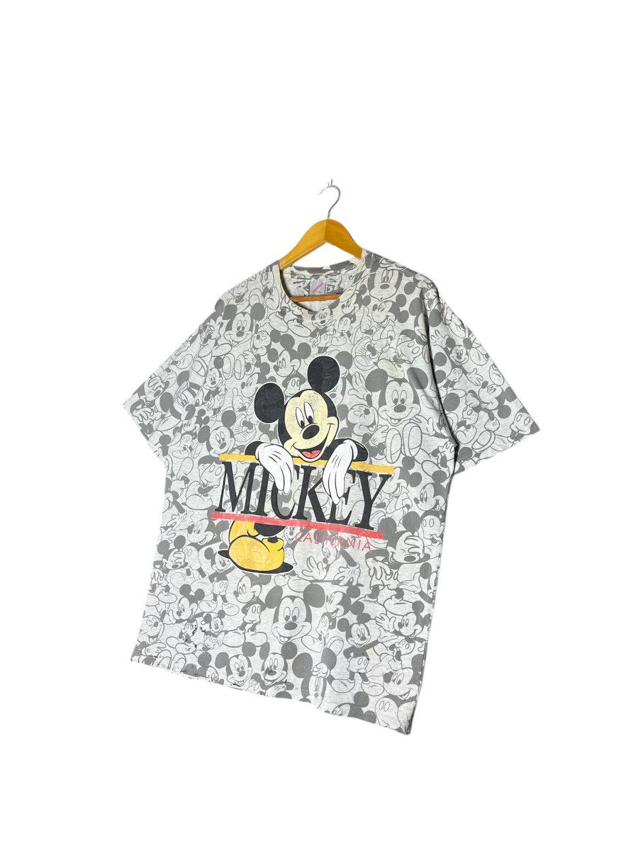 Jerzees × Mickey Mouse × Vintage Vintage 90's Mickey Mouse Allover Print Tee Size US XL / EU 56 / 4 - 3 Thumbnail