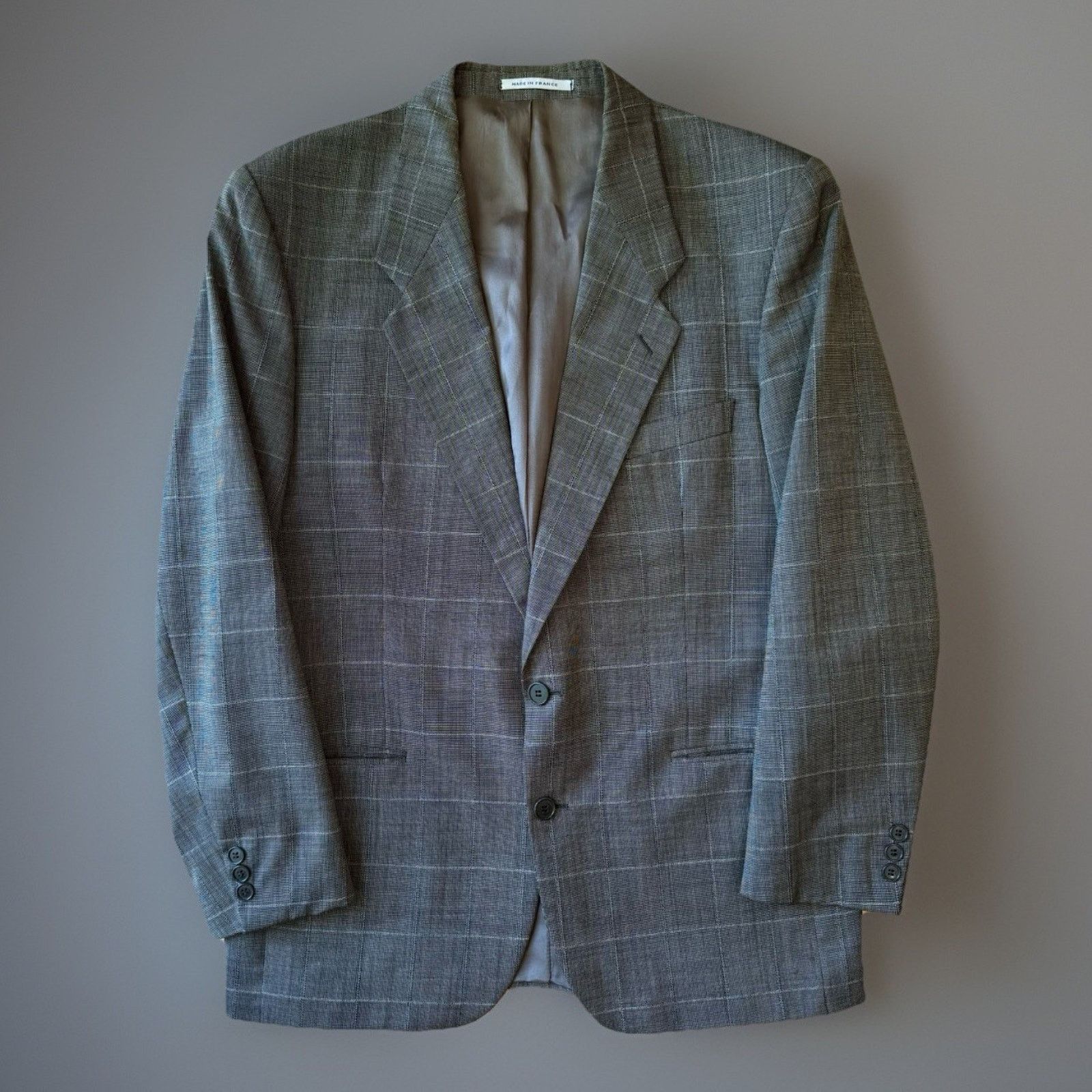 Yves Saint Laurent Yves Saint Laurent Blazer Large Dark Gray Striped Vintage Size 42R - 1 Thumbnail