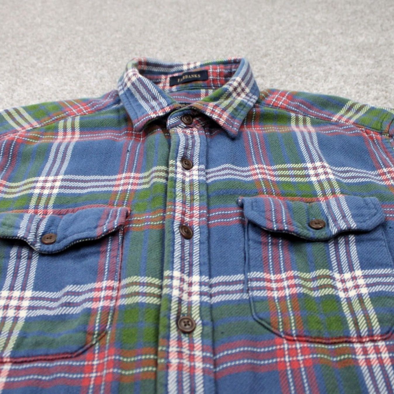 Pendleton Pendleton Fairbanks Shirt Mens Medium Blue/Green Plaid L/S Cotton Flannel Button-Up Baseball Collar Pocketed Casual Workwear Vintage: No Size US M / EU 48-50 / 2 - 4 Thumbnail